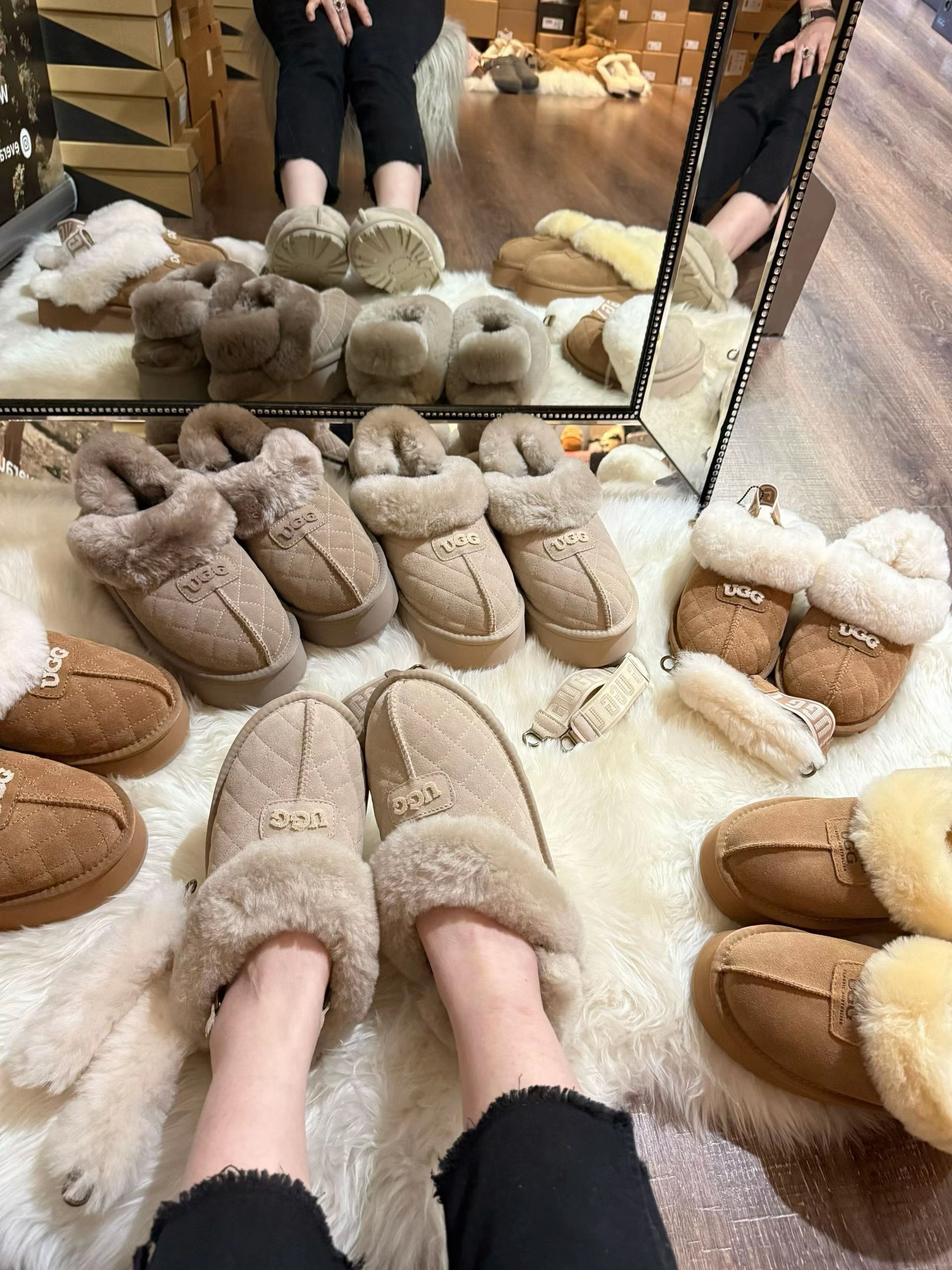 澳洲 OZWEAR UGG 2025新款三合一菱格拖鞋 (Australian Sheppard)