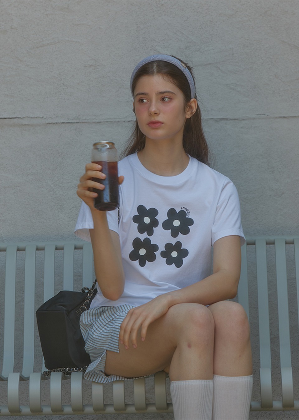 【直播】ANOETIC LL092022 花花圖案短袖上衣