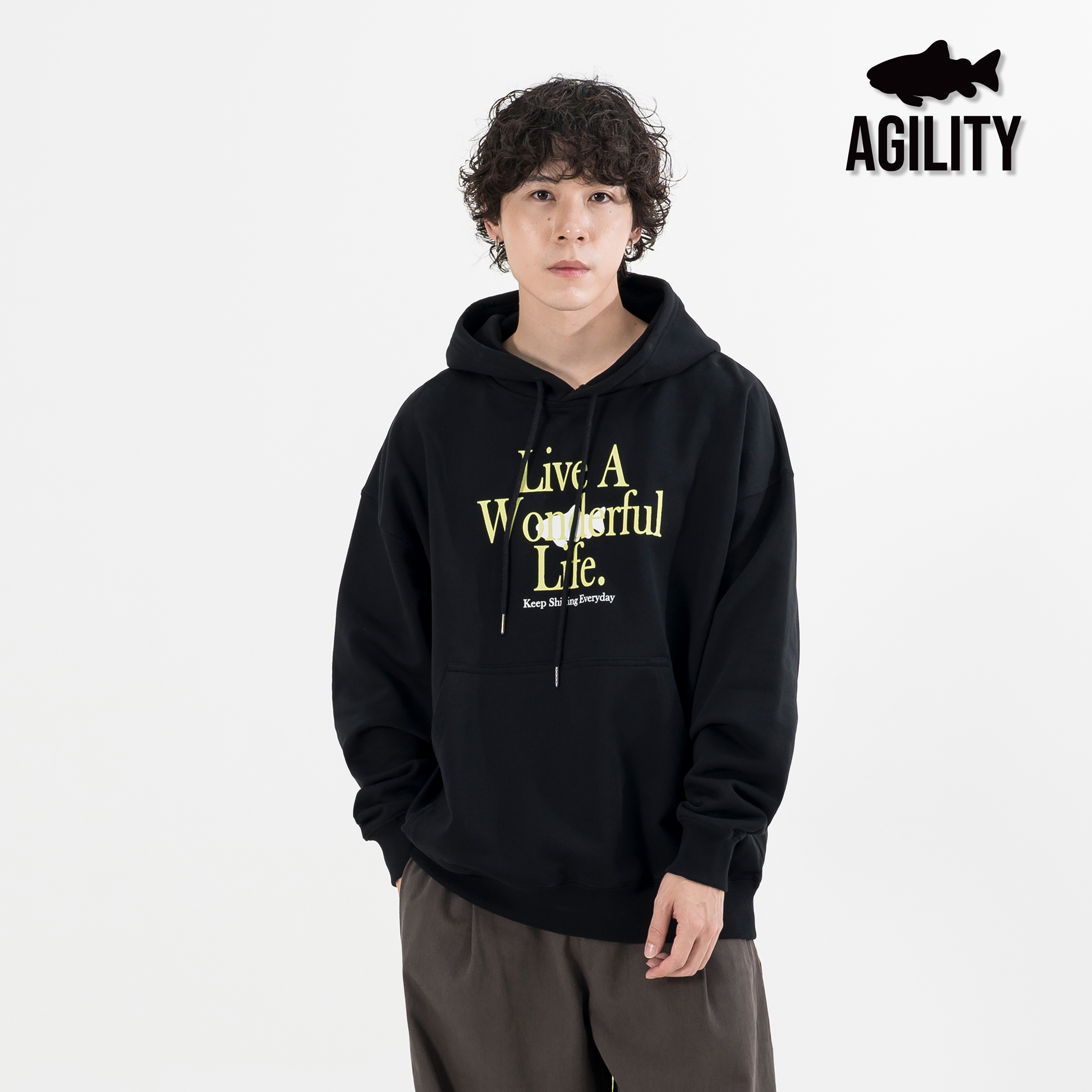 AGILITY Crew Hoodie / Wonderful Life 標語帽Tee [HC-WL]