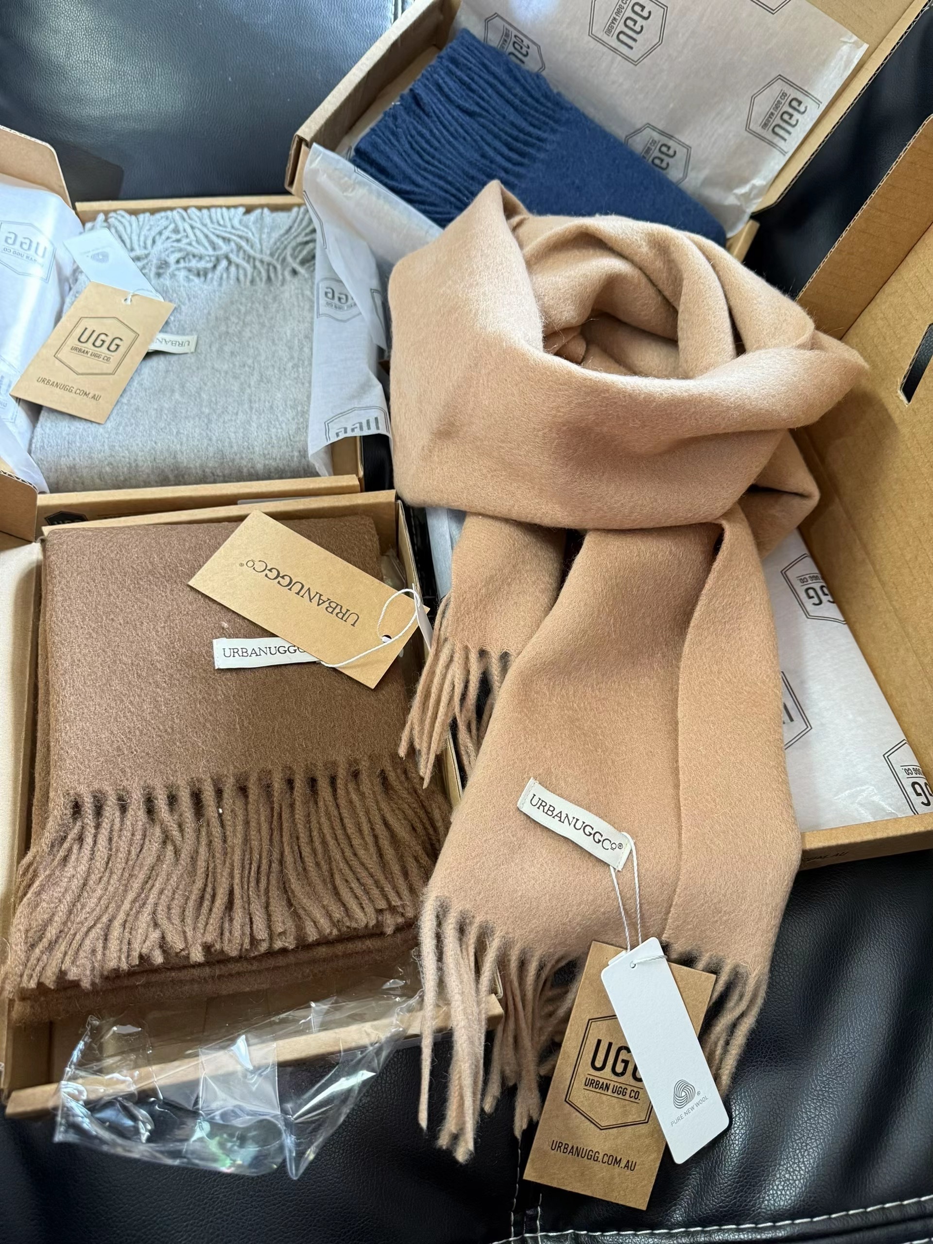 Urban UGG® 100% Wool Plain Scarf Fedora