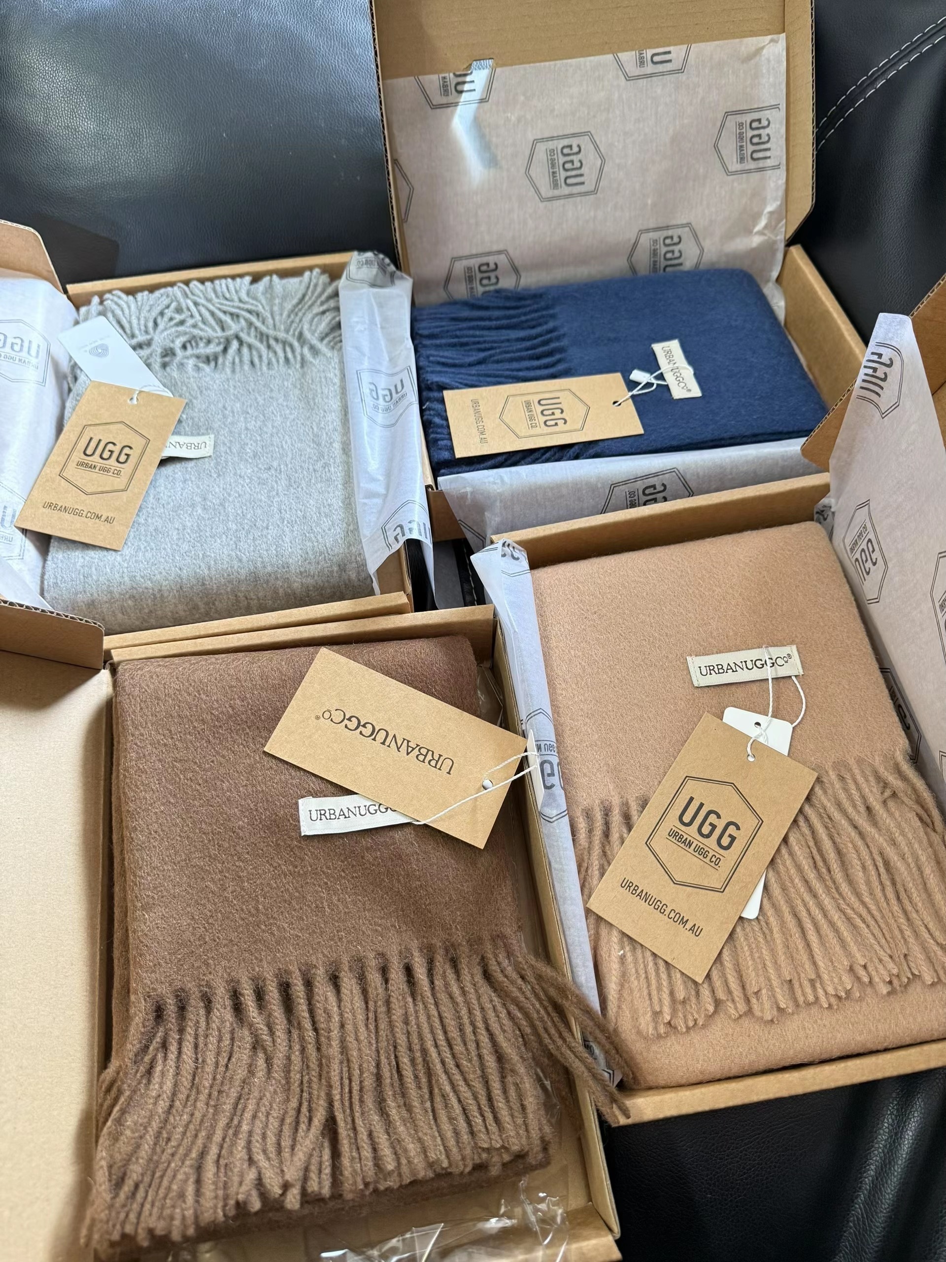 Urban UGG® 100% Wool Plain Scarf Fedora