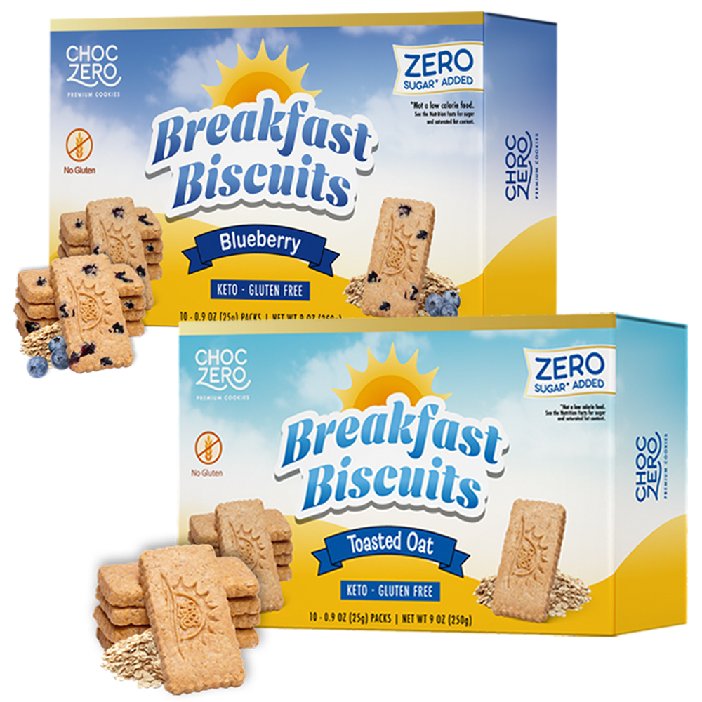 Choczero【早餐餅乾雙味套裝】烤燕麥+藍莓  2盒-獨立包裝