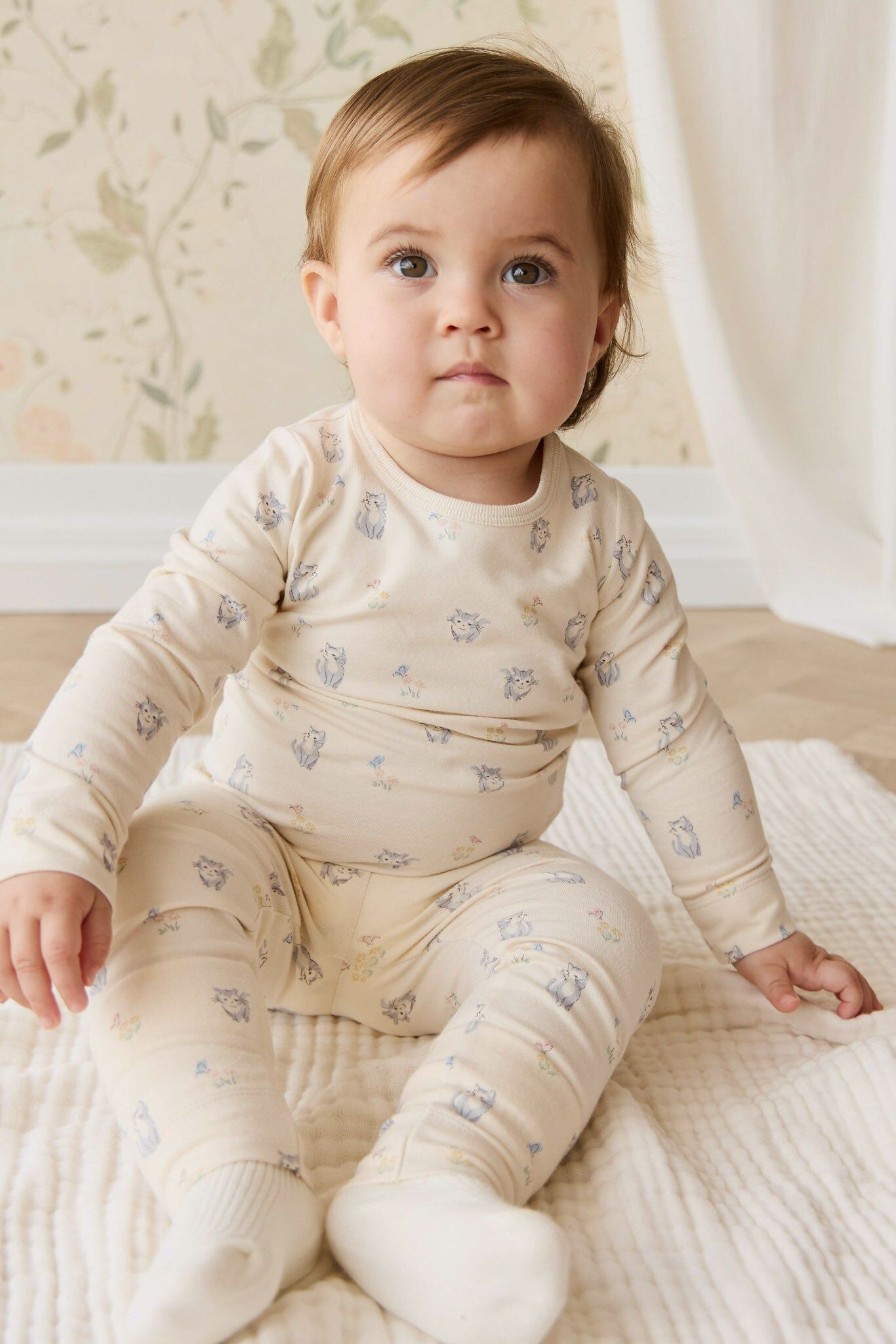 【預購】JAMIE KAY - Organic Cotton Baker Long Sleeve Pyjama Set（Charlies Butterflies）