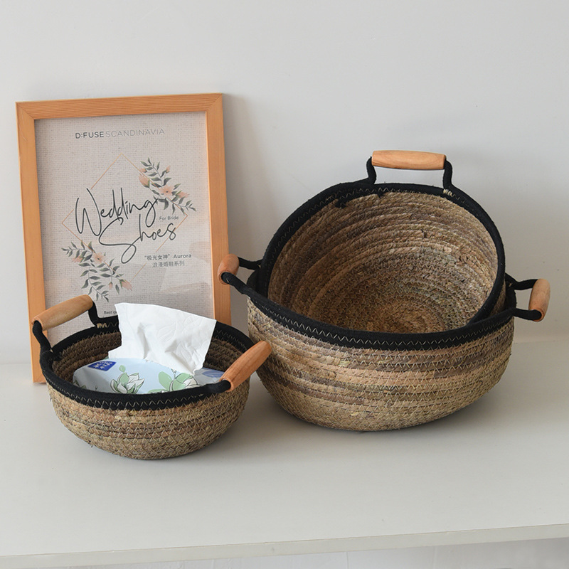 《6253》香蕉繩編織收納籃