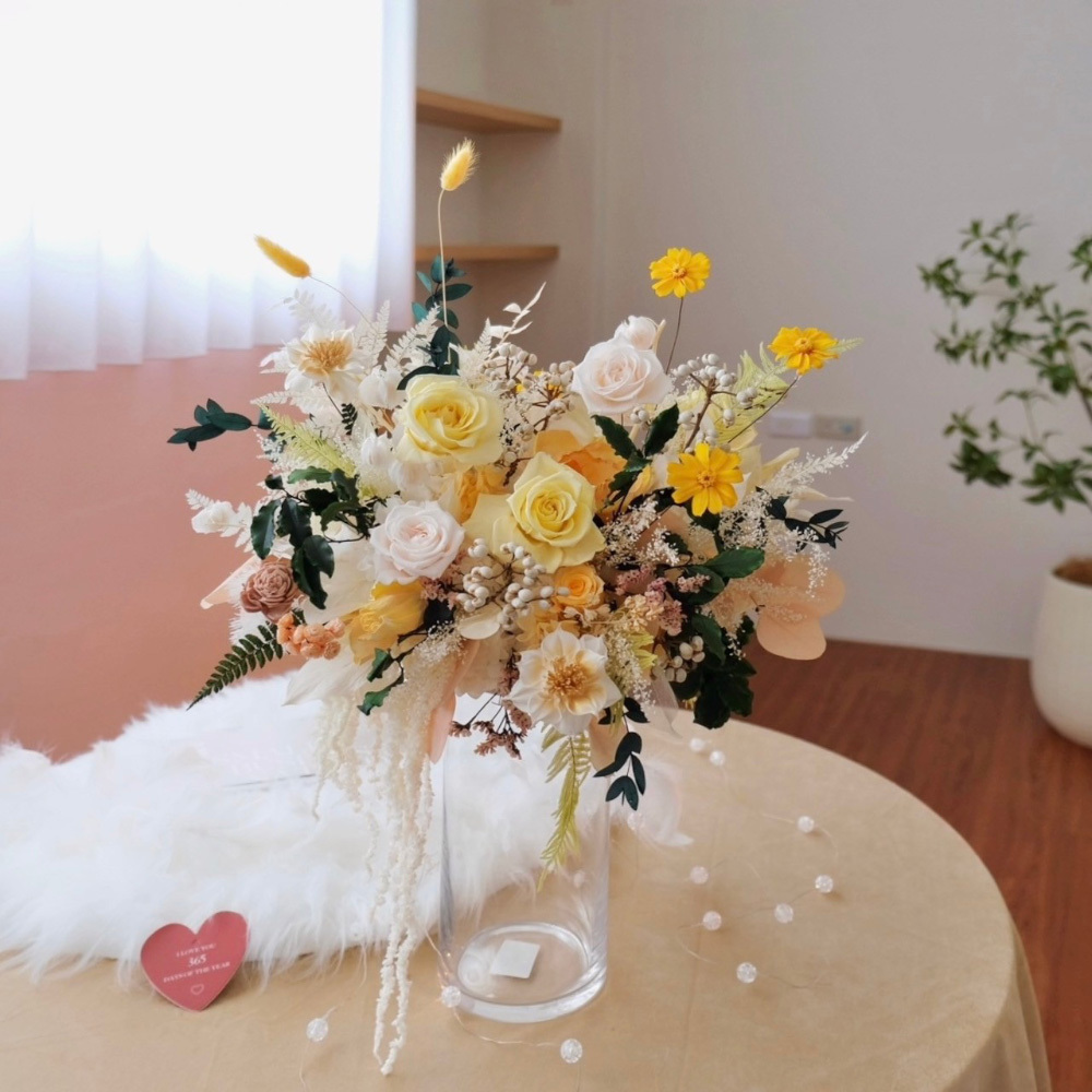 懸浮花園永生盆花 / 黃色系