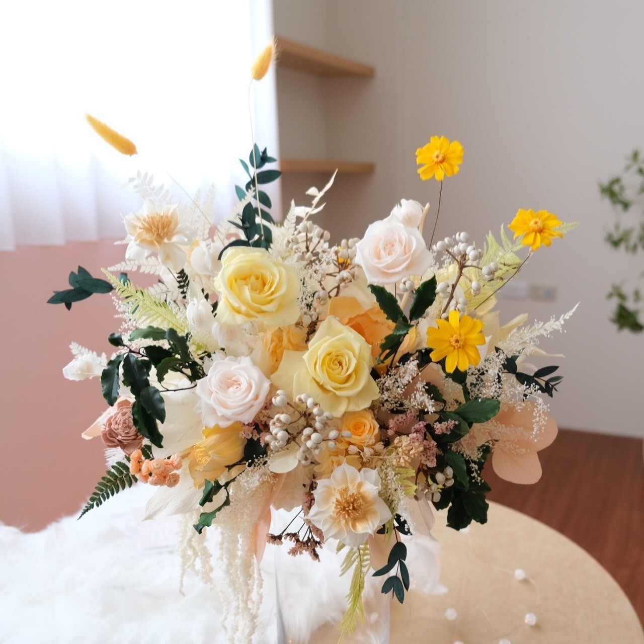 懸浮花園永生盆花 / 黃色系