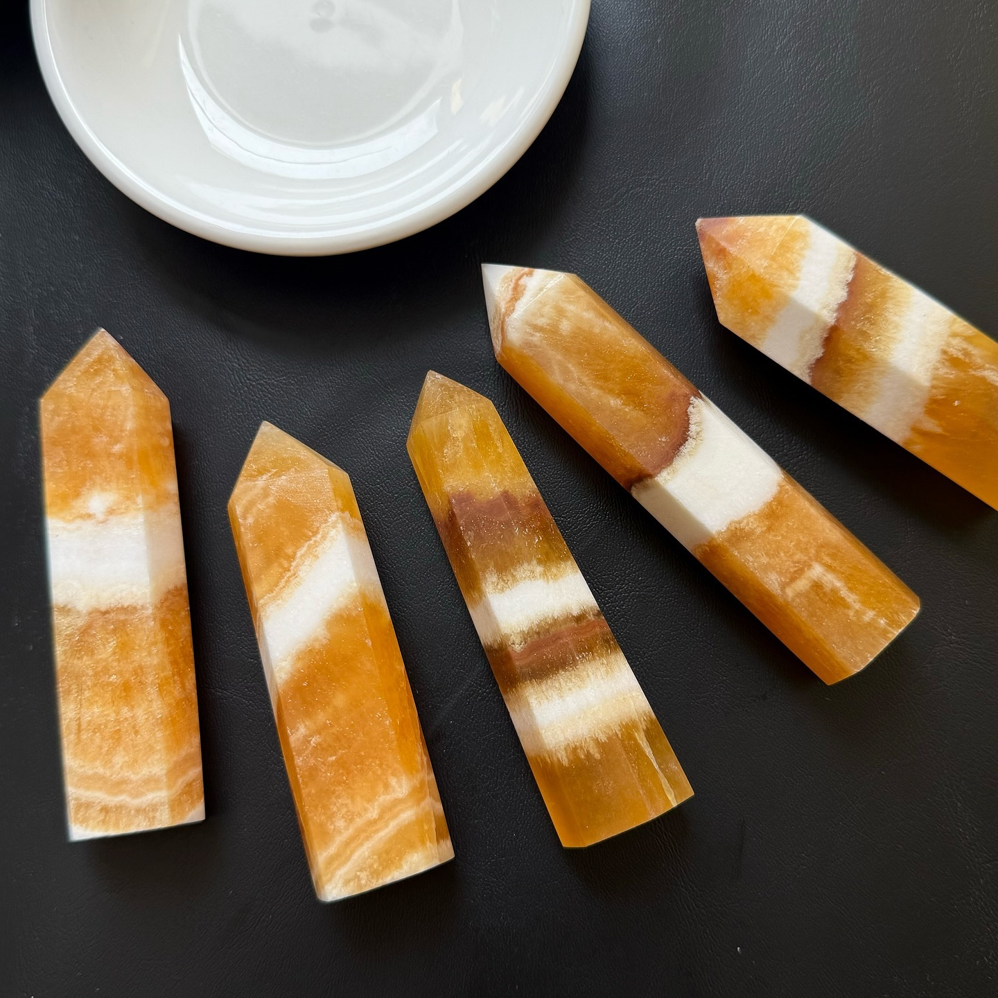 [原石] 芒果方解石 水晶柱