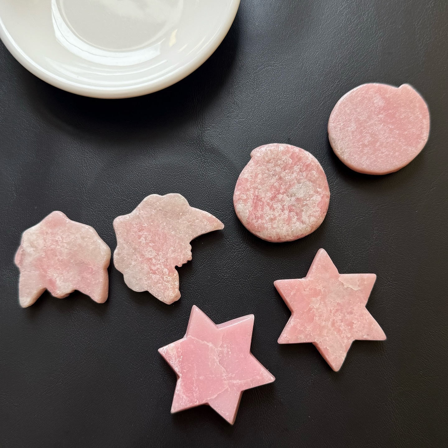 [原石] 粉紅澳寶 水晶雕刻件 狐狸、狼、透視之眼