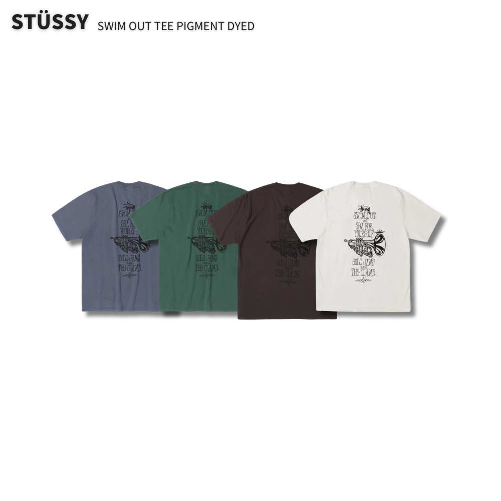 "代購" Stussy 25AW SWIM OUT TEE PIGMENT DYED 喇叭
