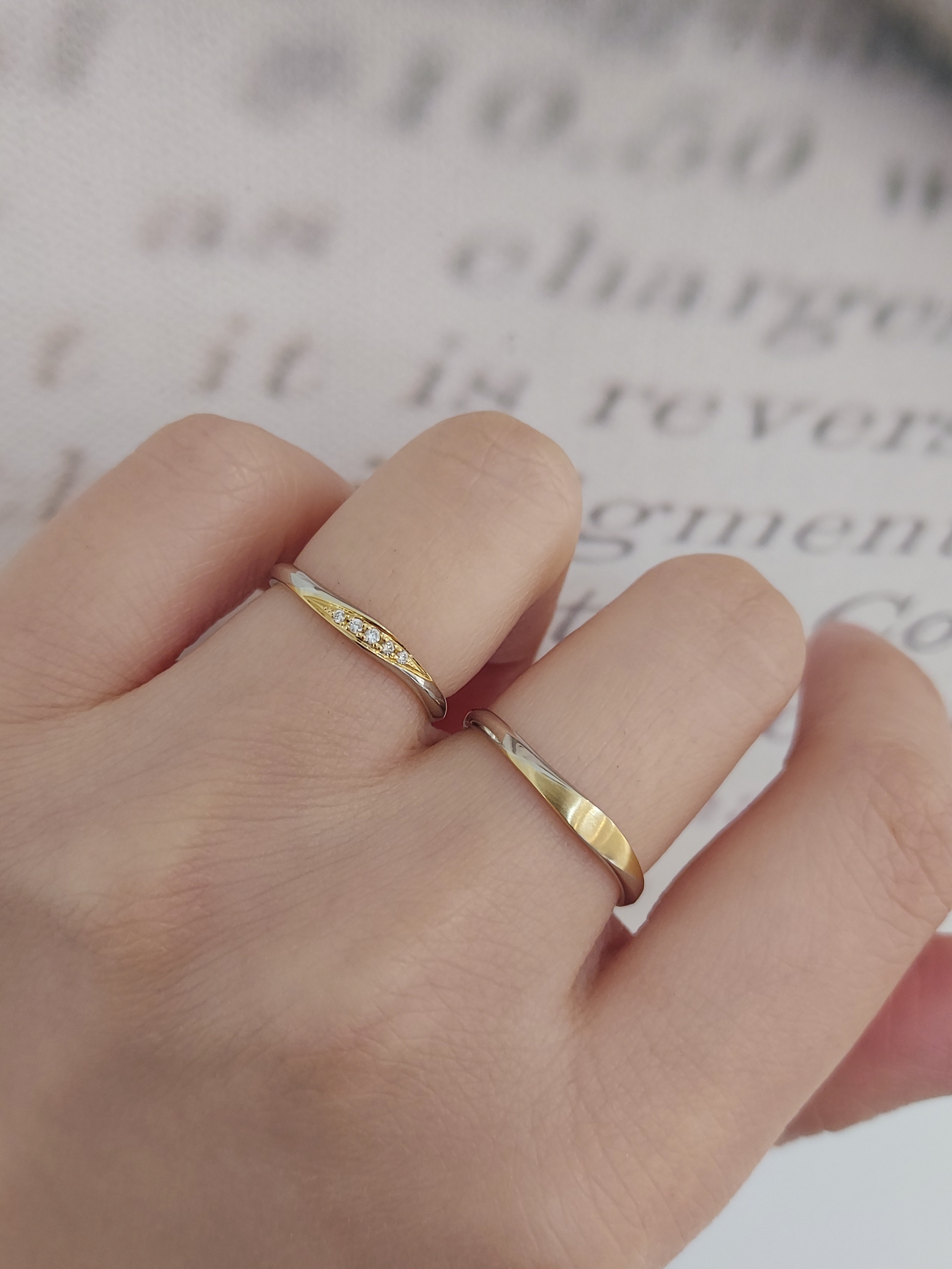 Nocur - ノクル 鉑金及18K黃金 (Pt900 / 18KYG) 結婚戒指