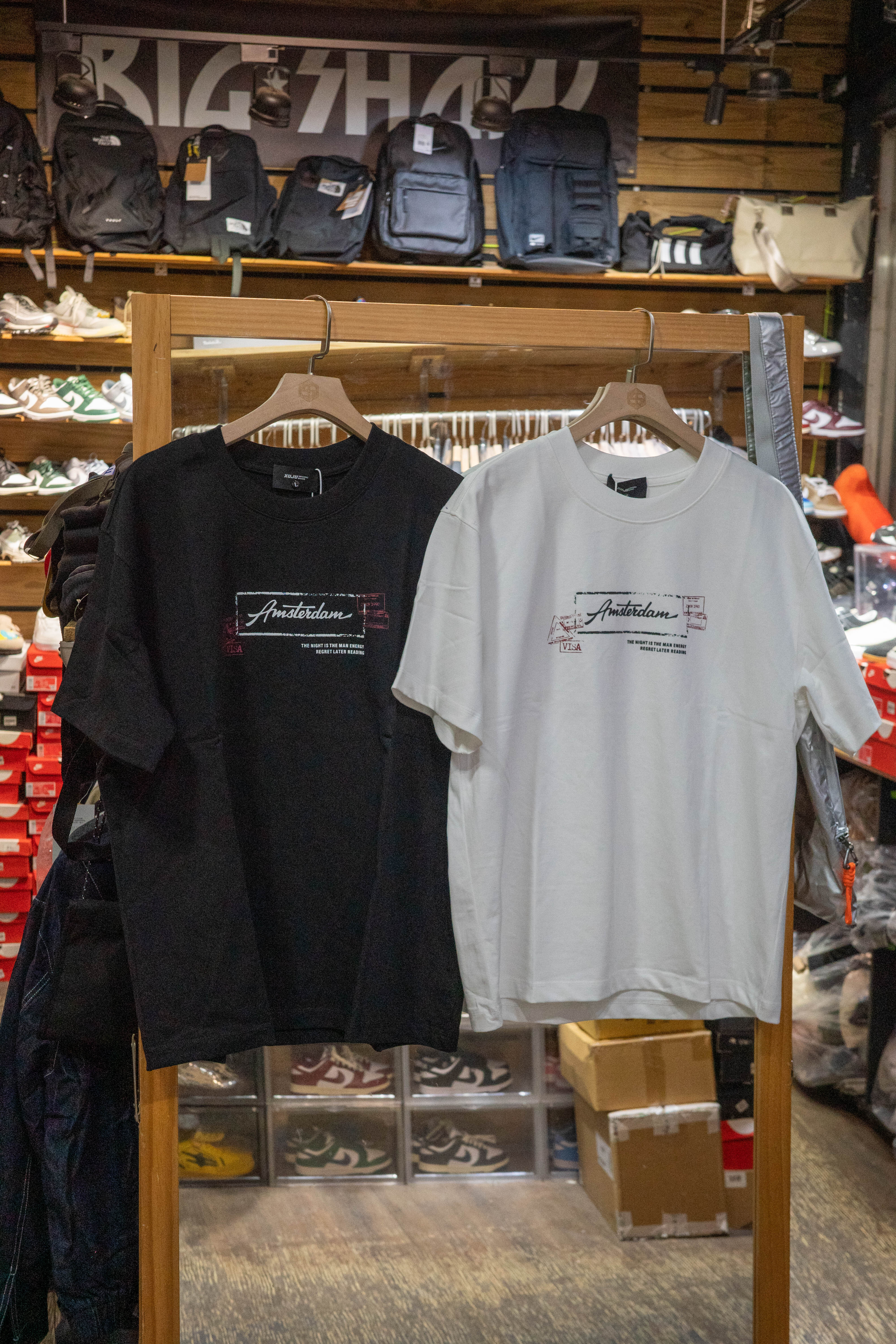 X3307# XUJU 潮流重磅純棉 印花寬鬆短Tee