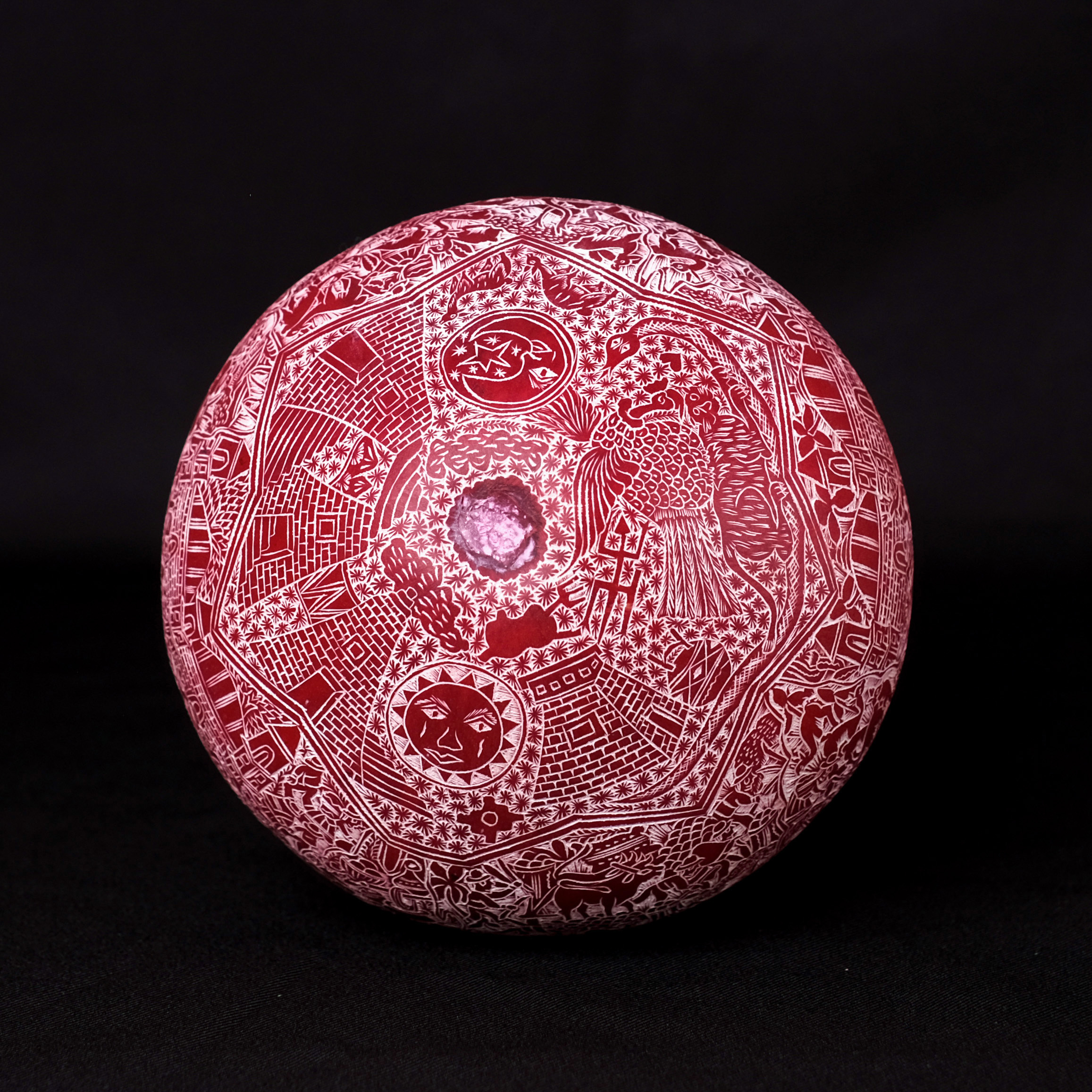 萬卡約葫蘆雕刻｜印加日月 81｜秘魯