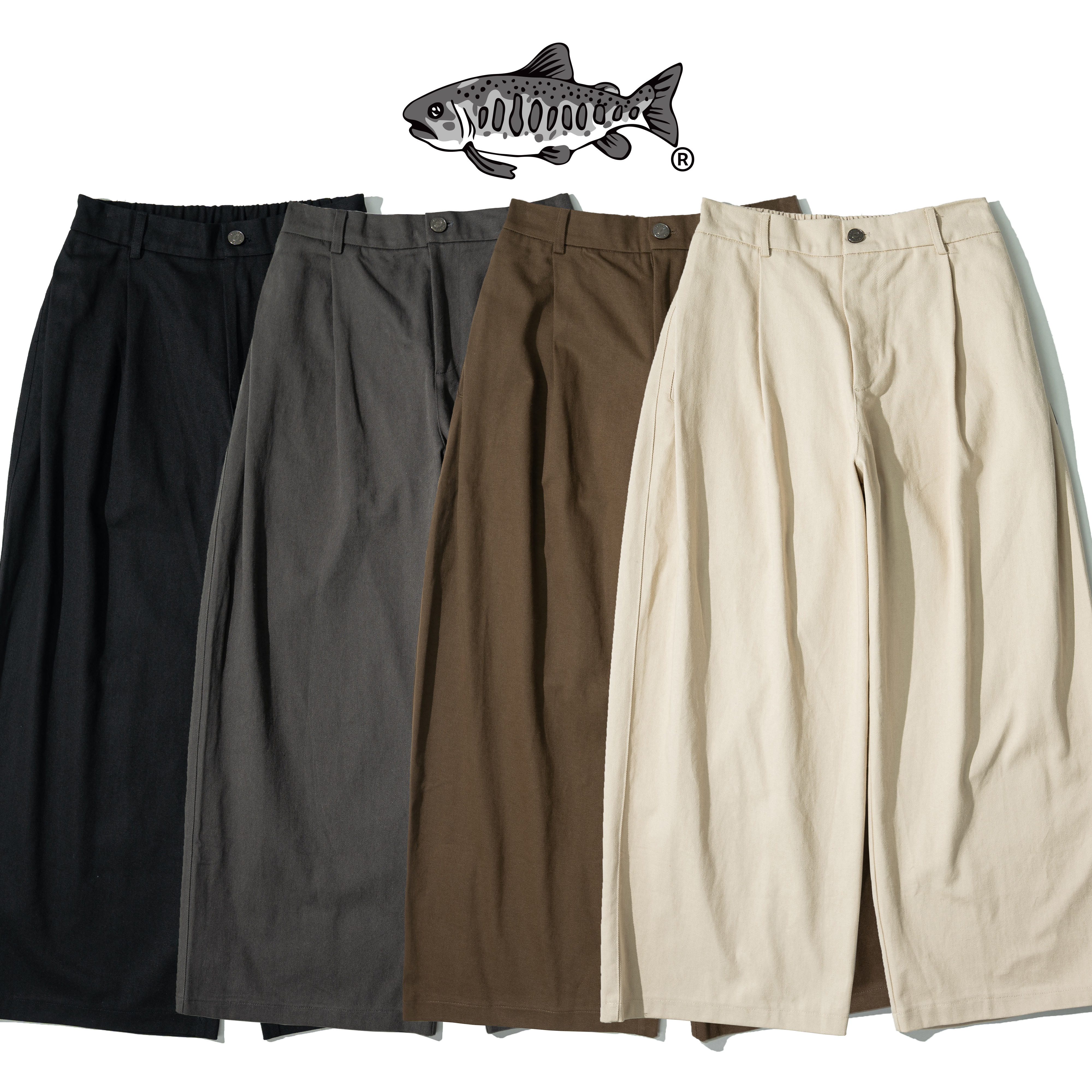 AGILITY Retro Wide Leg Pants 打褶 闊腿長褲 [A3P]