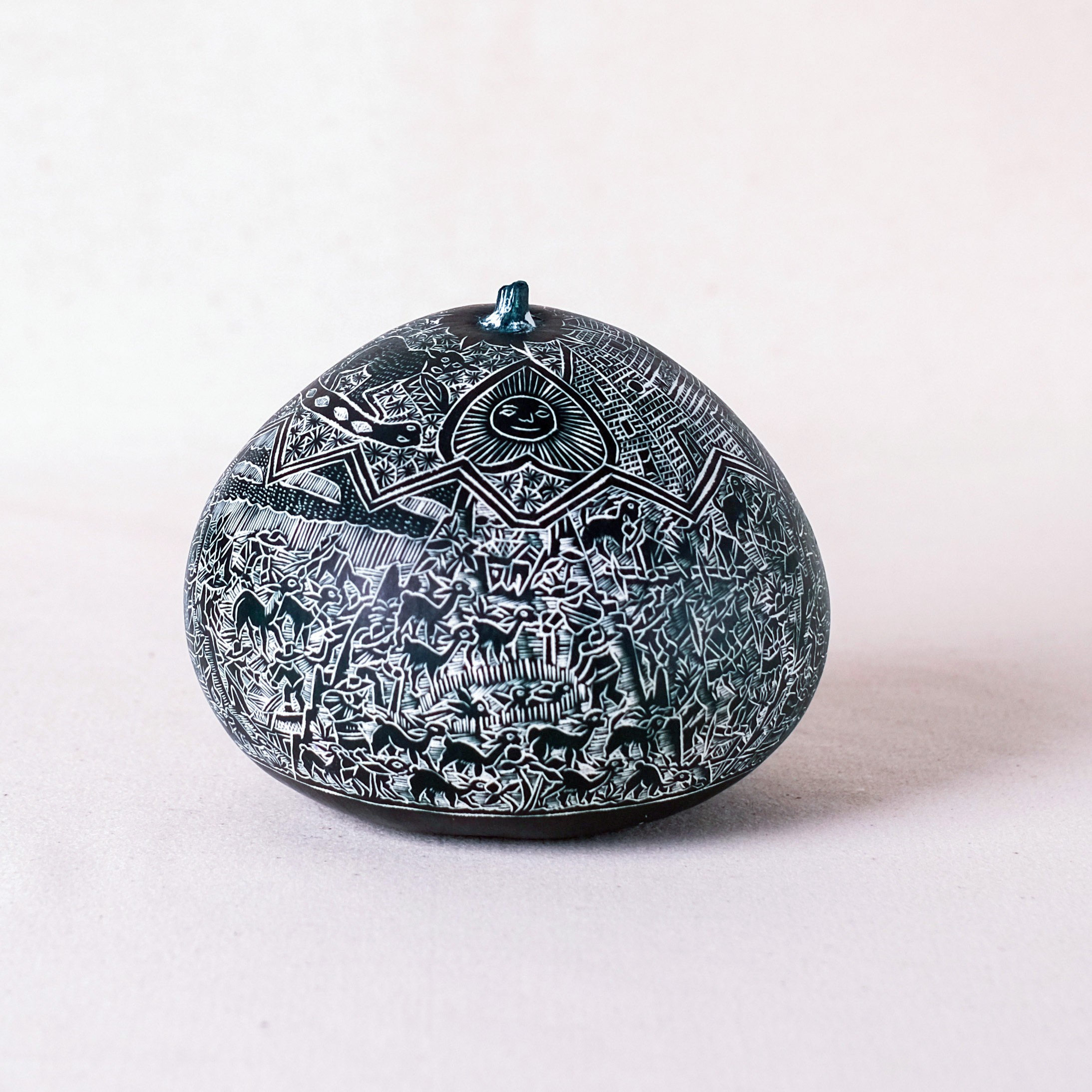 萬卡約葫蘆雕刻｜印加日月 86｜秘魯
