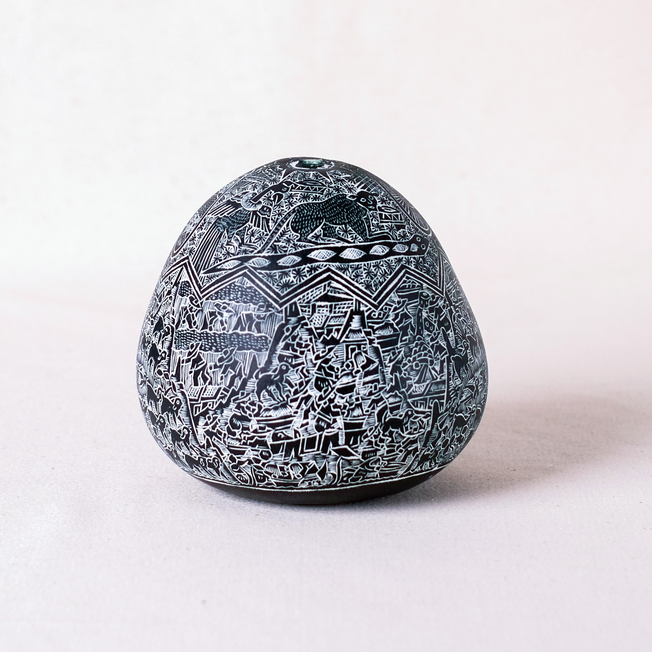 萬卡約葫蘆雕刻｜印加日月 89｜秘魯