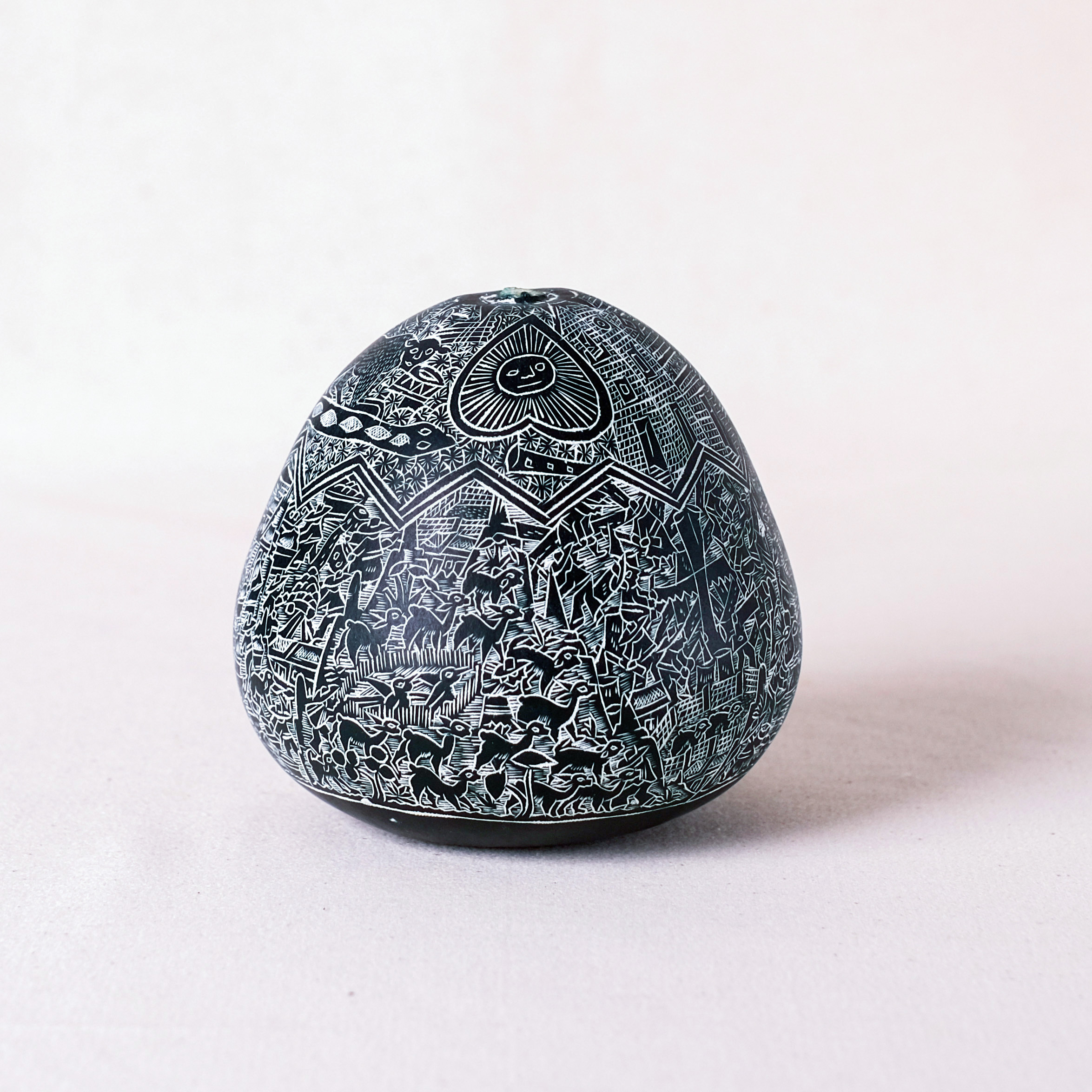 萬卡約葫蘆雕刻｜印加日月 89｜秘魯