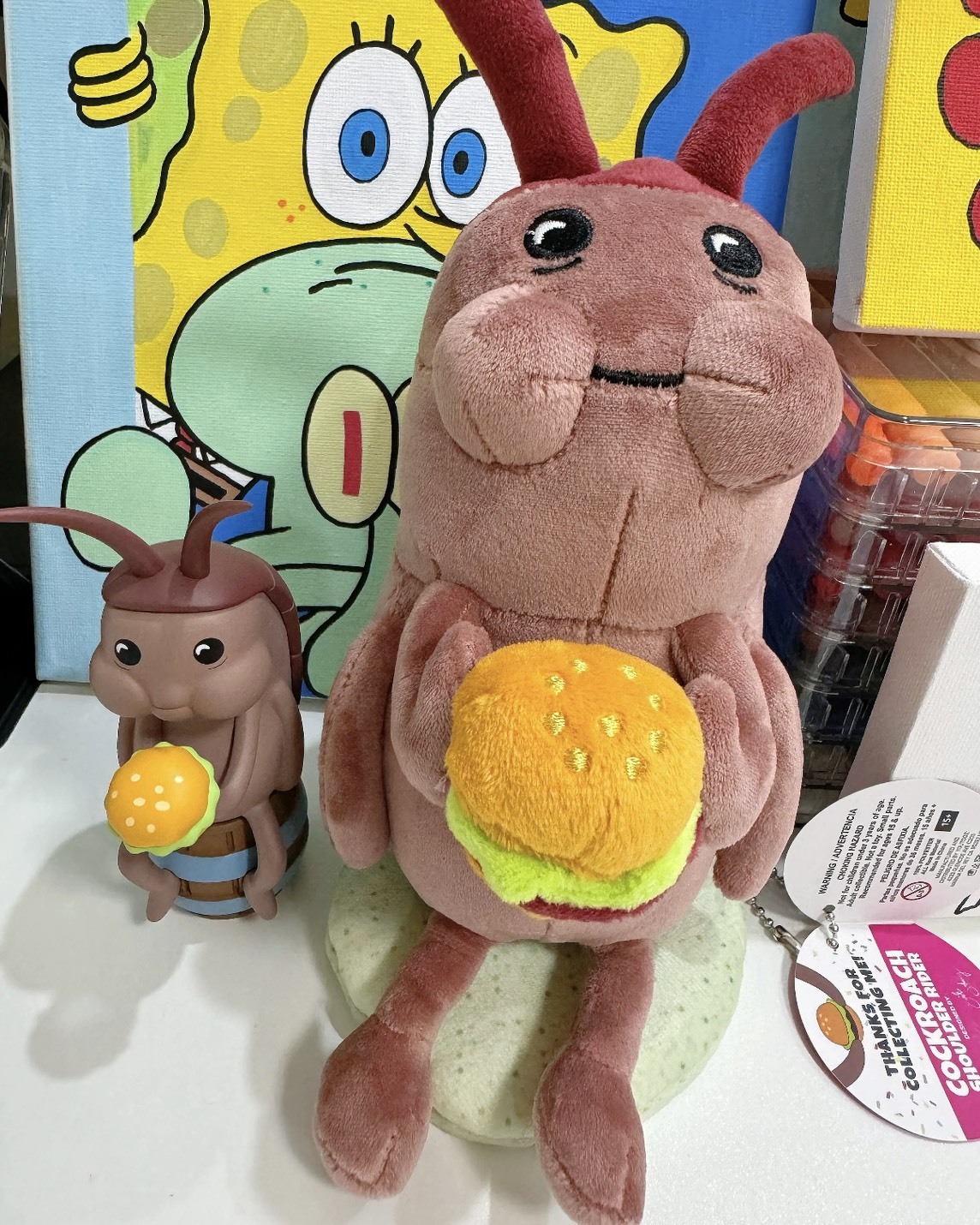 <官方正版>Youtooz 海綿寶寶 蟑螂吃漢堡 站肩玩偶 經典迷因