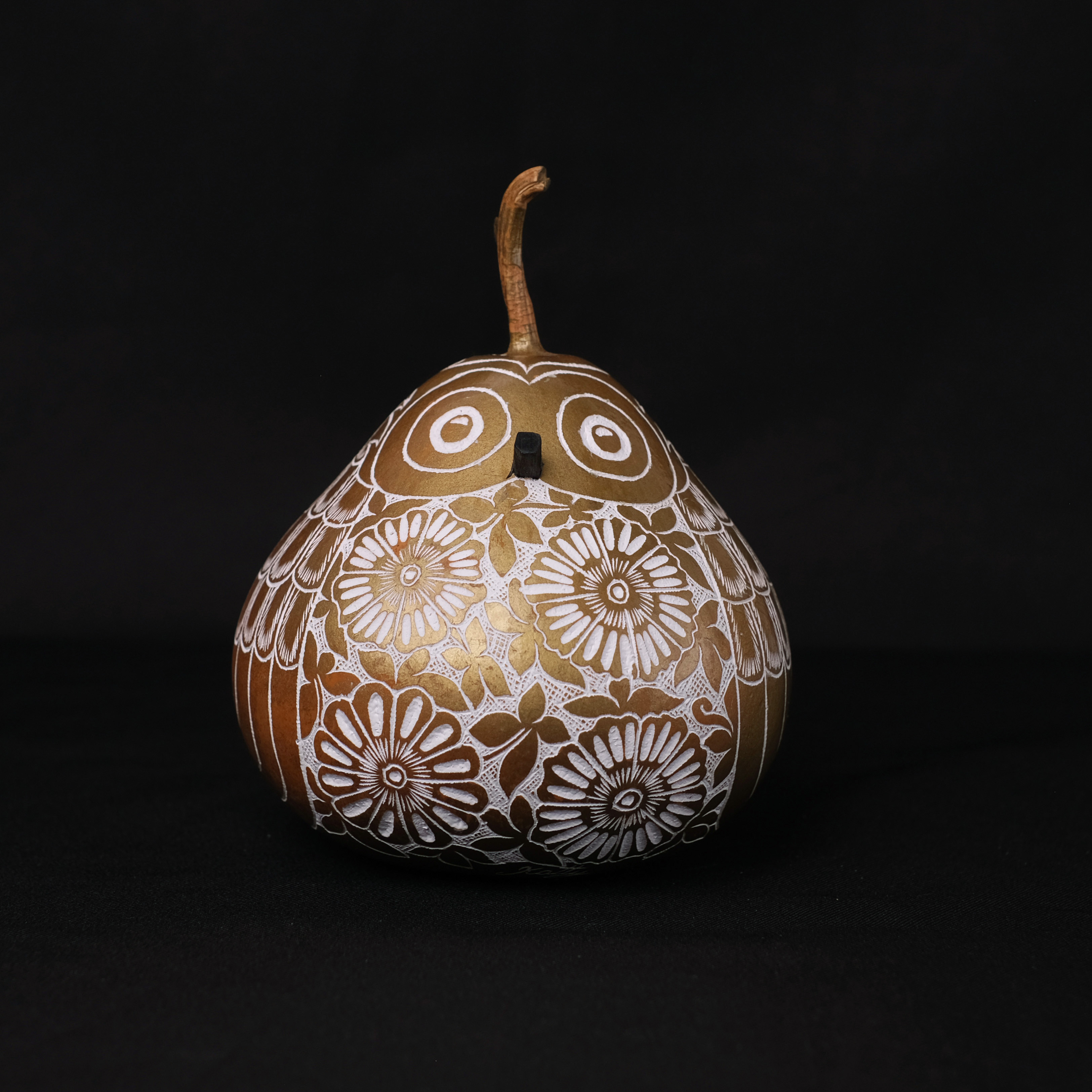 萬卡約葫蘆雕刻｜貓頭鷹 100｜秘魯