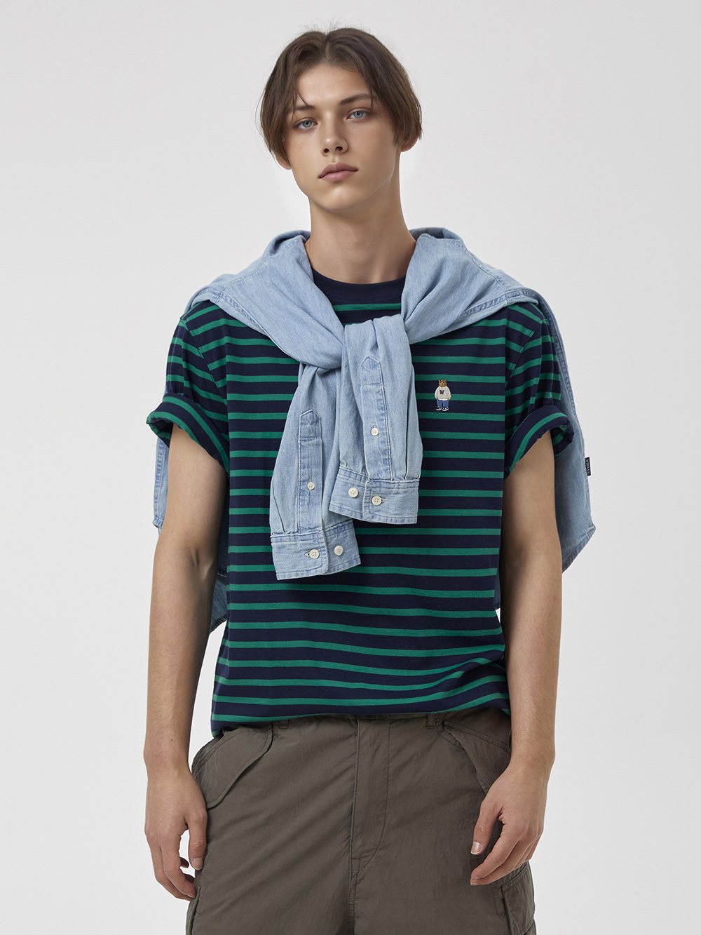 【直播】WHO A U LL0921391 Steve 條紋短袖上衣 (2件裝)