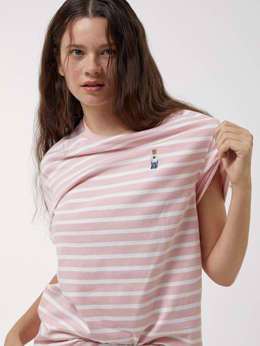 【直播】WHO A U LL0921391 Steve 條紋短袖上衣 (2件裝)