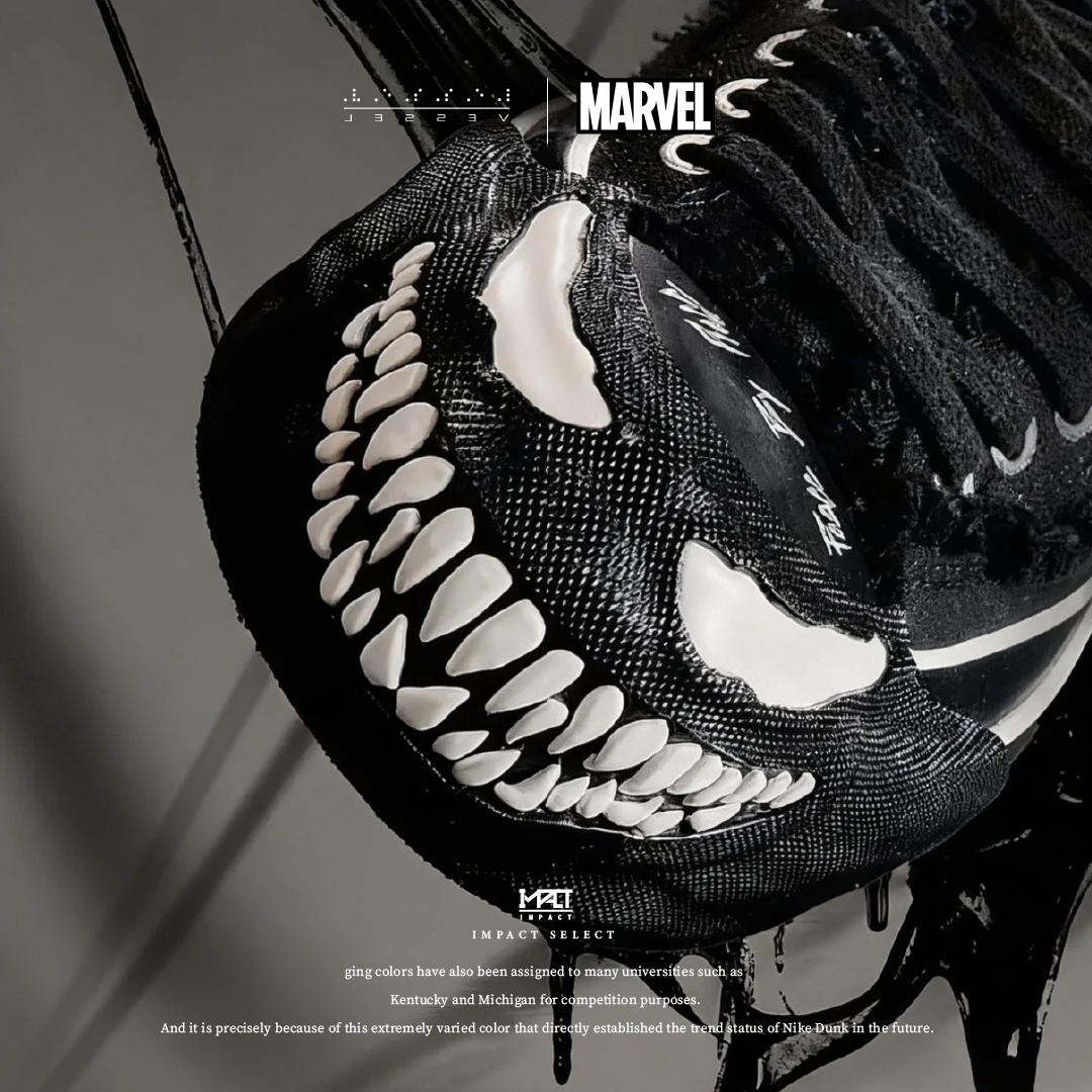 xVESSEL 猛毒聯名 漫威 解構 帆布鞋 暗黑風 吳建豪 男女同款 Y25X71B