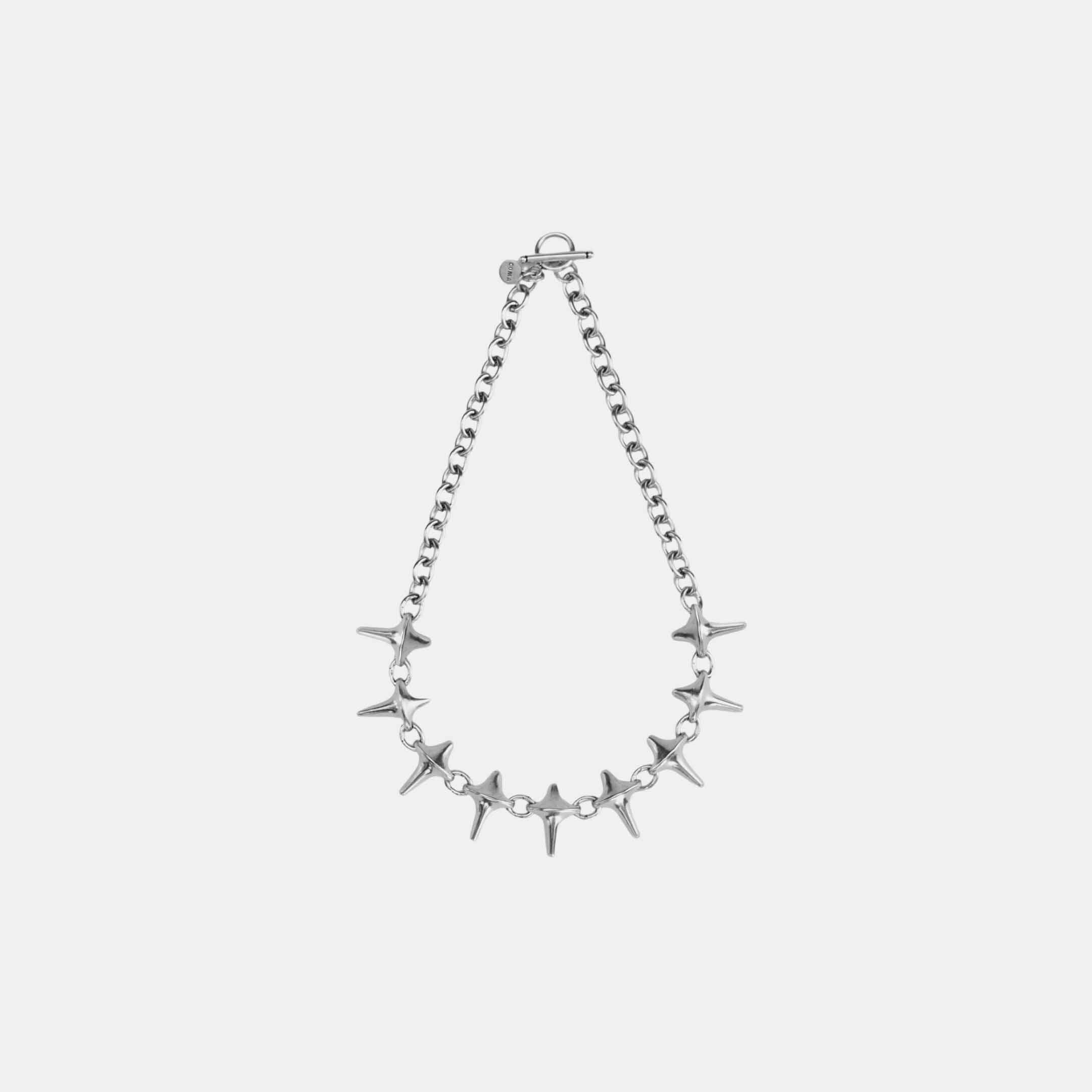 COMA INERTIA LOOP NECKLACE Antique Sliver