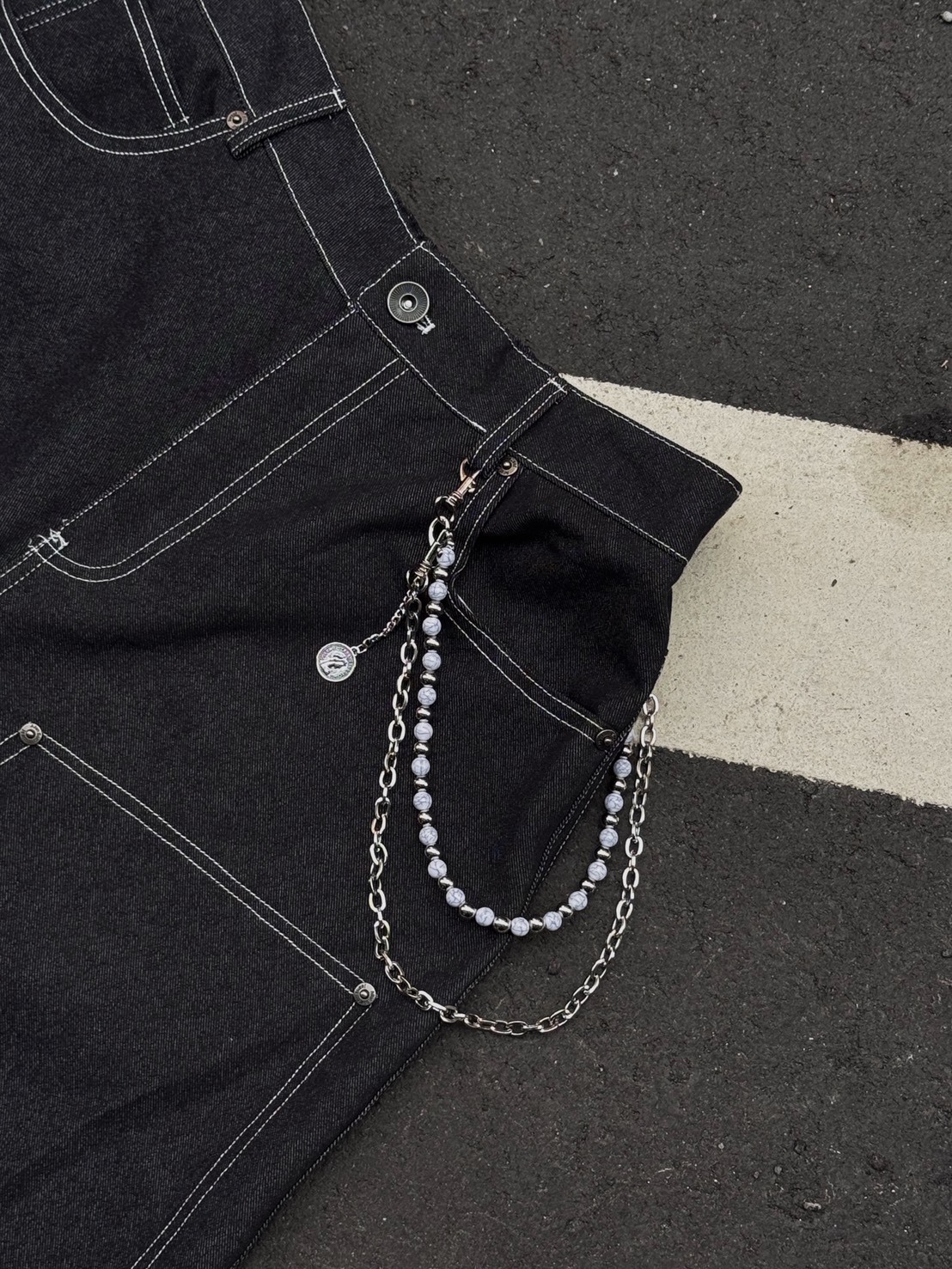 串珠 雙層 配飾 #褲鏈