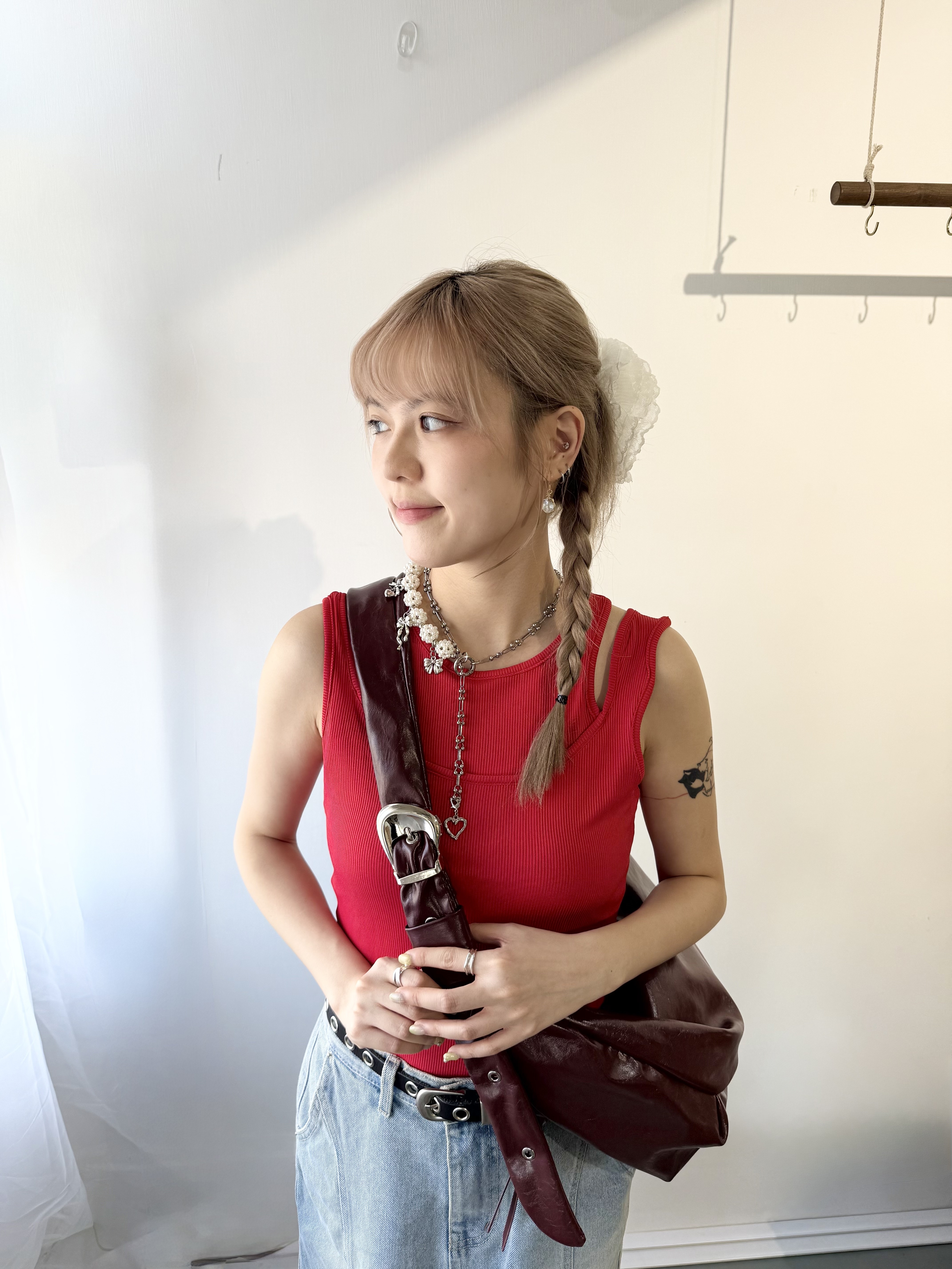 Vol.133舒服波浪拼邊入肩背心