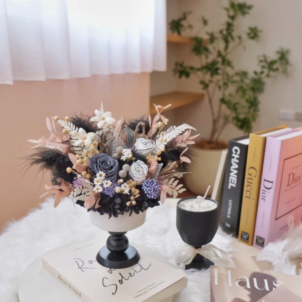 法式黑小香永生盆花