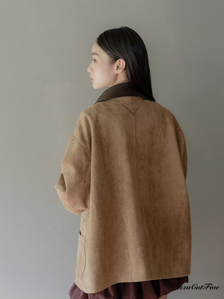 人造麂皮寬版外套 PizzaCutFive PCF253413013