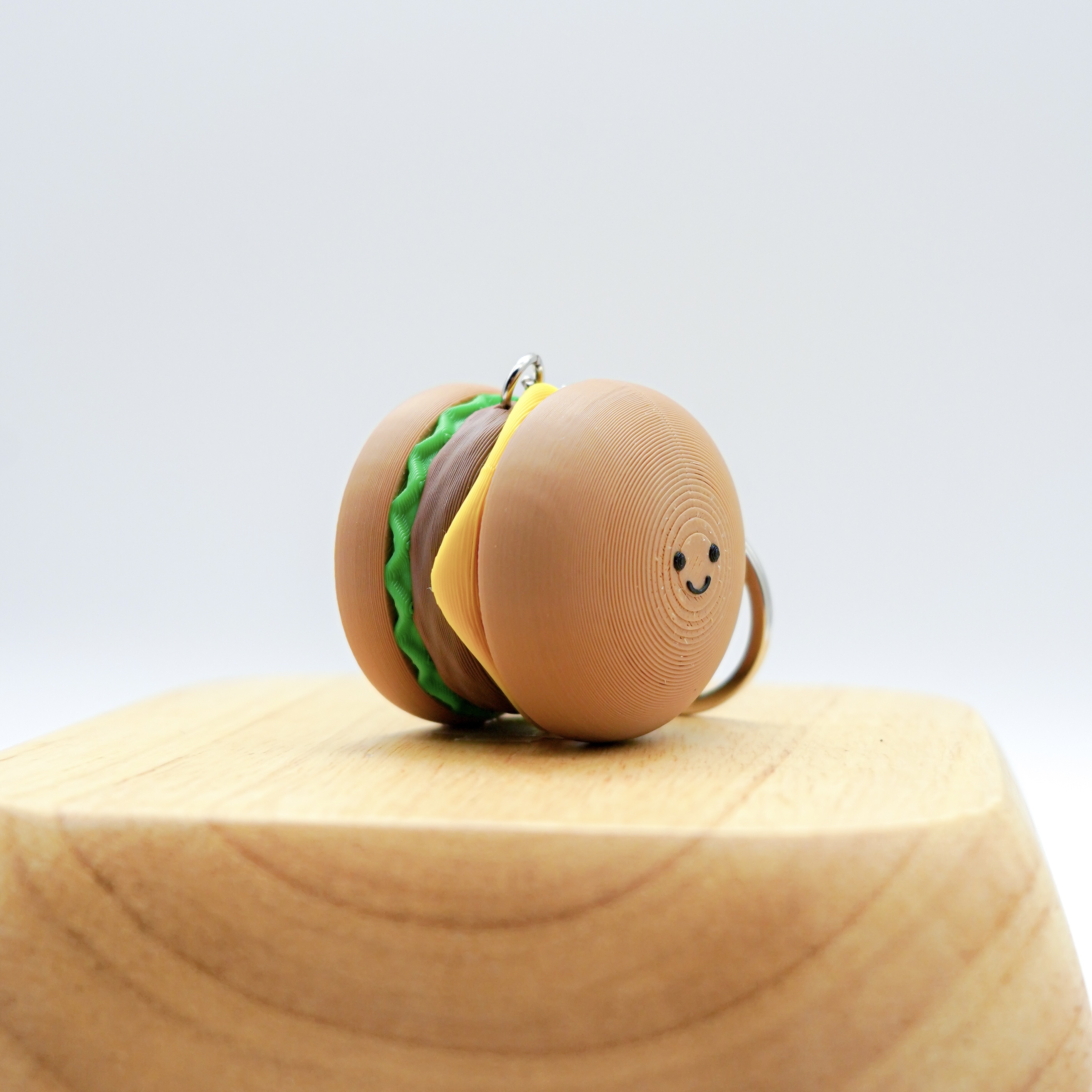 微笑星球 - 漢堡君 | 解壓按鍵匙扣