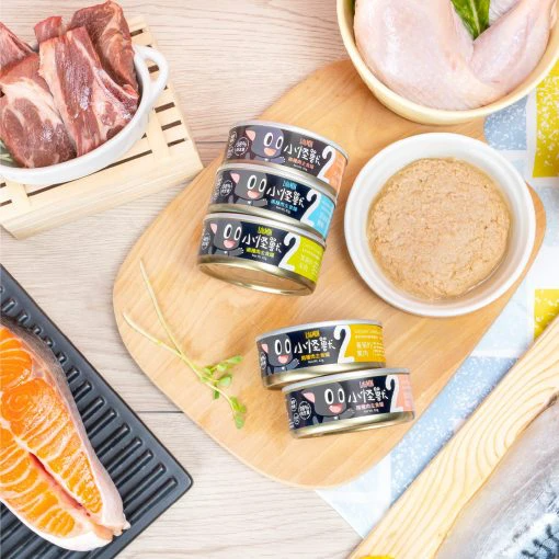 怪獸部落 – 2種肉無膠主食罐 大海鮭魚 (淺粉紅) 165g (原箱12罐優惠$285)