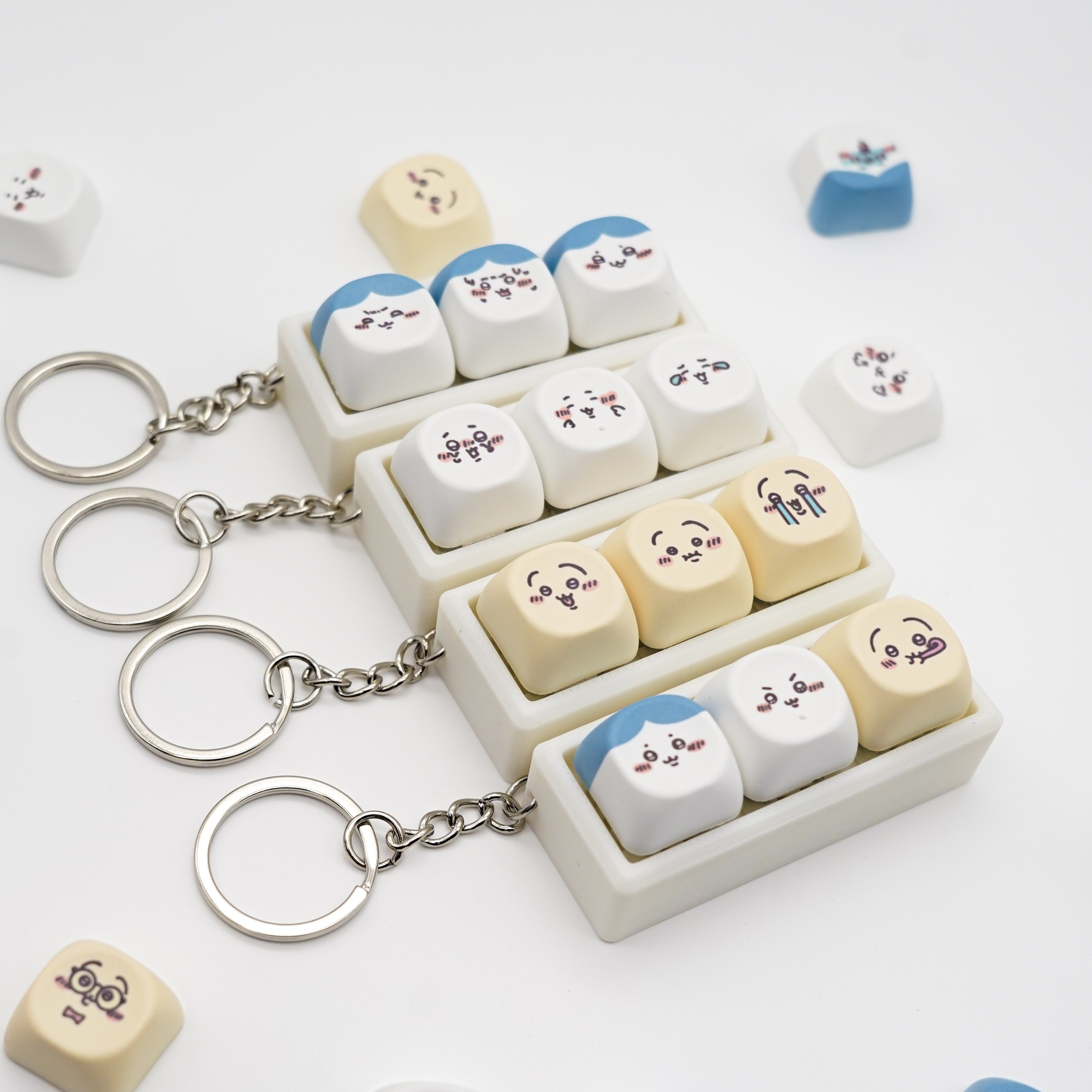 Chiikawa鍵盤解壓匙扣 - 特製大頭表情包