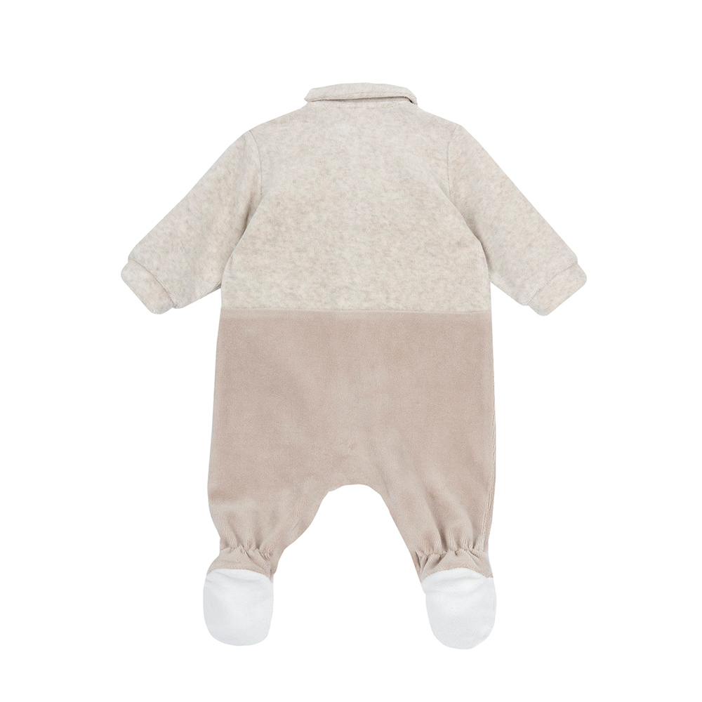 可可小熊-假兩件式吊帶有領前開兔裝