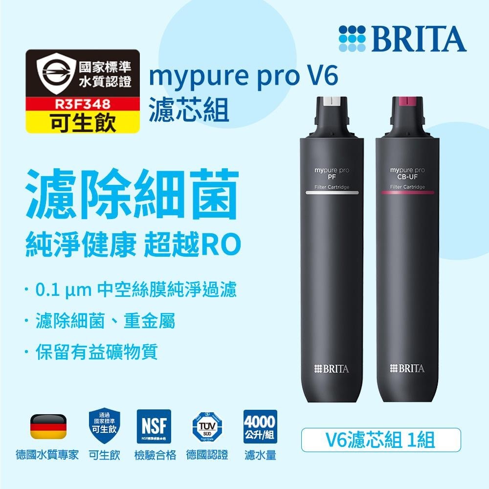 【德國BRITA】適用mypure pro V6|超濾濾芯組｜每年更換