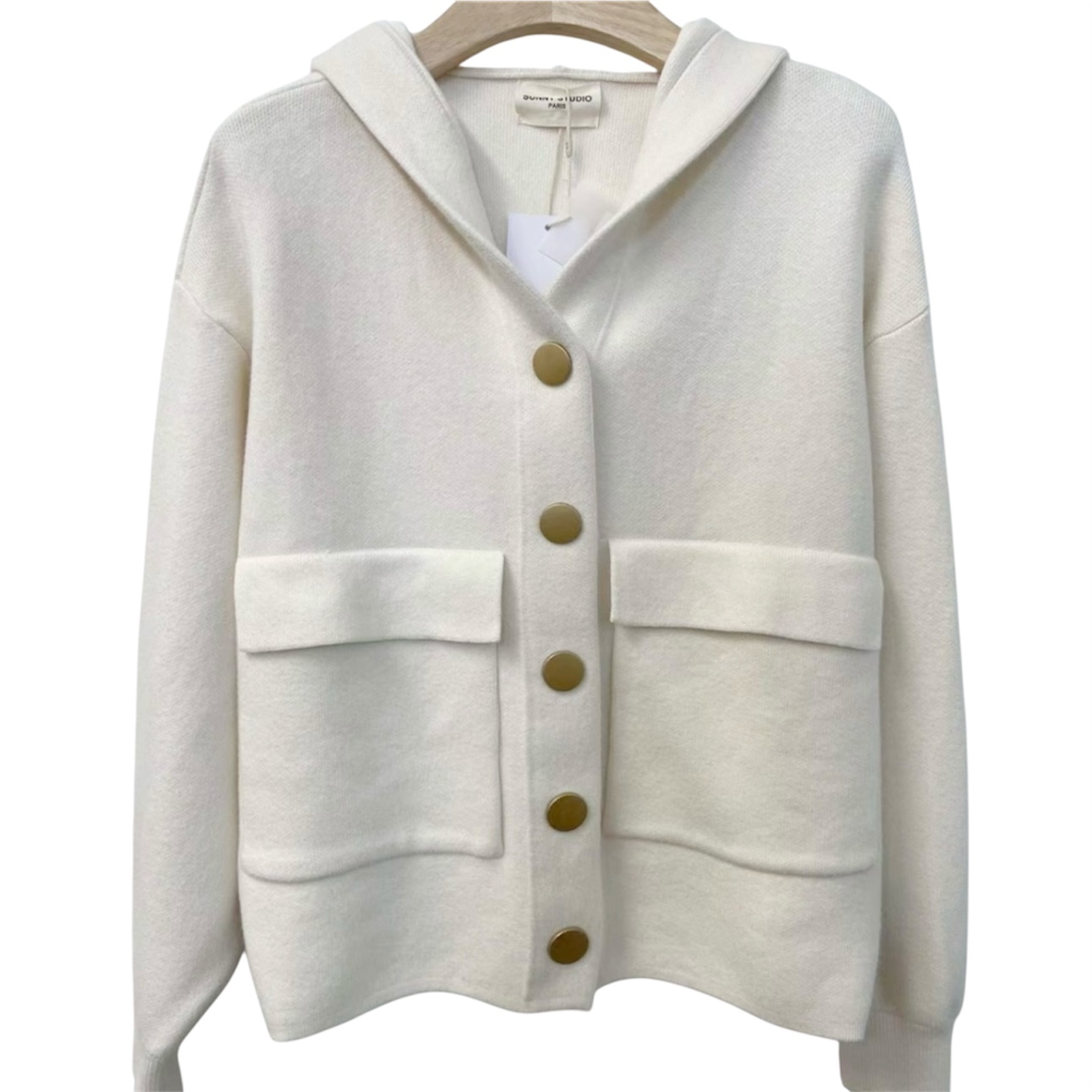 1SO0919-358 (Defect) SUNNY STUDIO Suzelle Cardigan Cream (One Size) #99102 (C-EU-E)