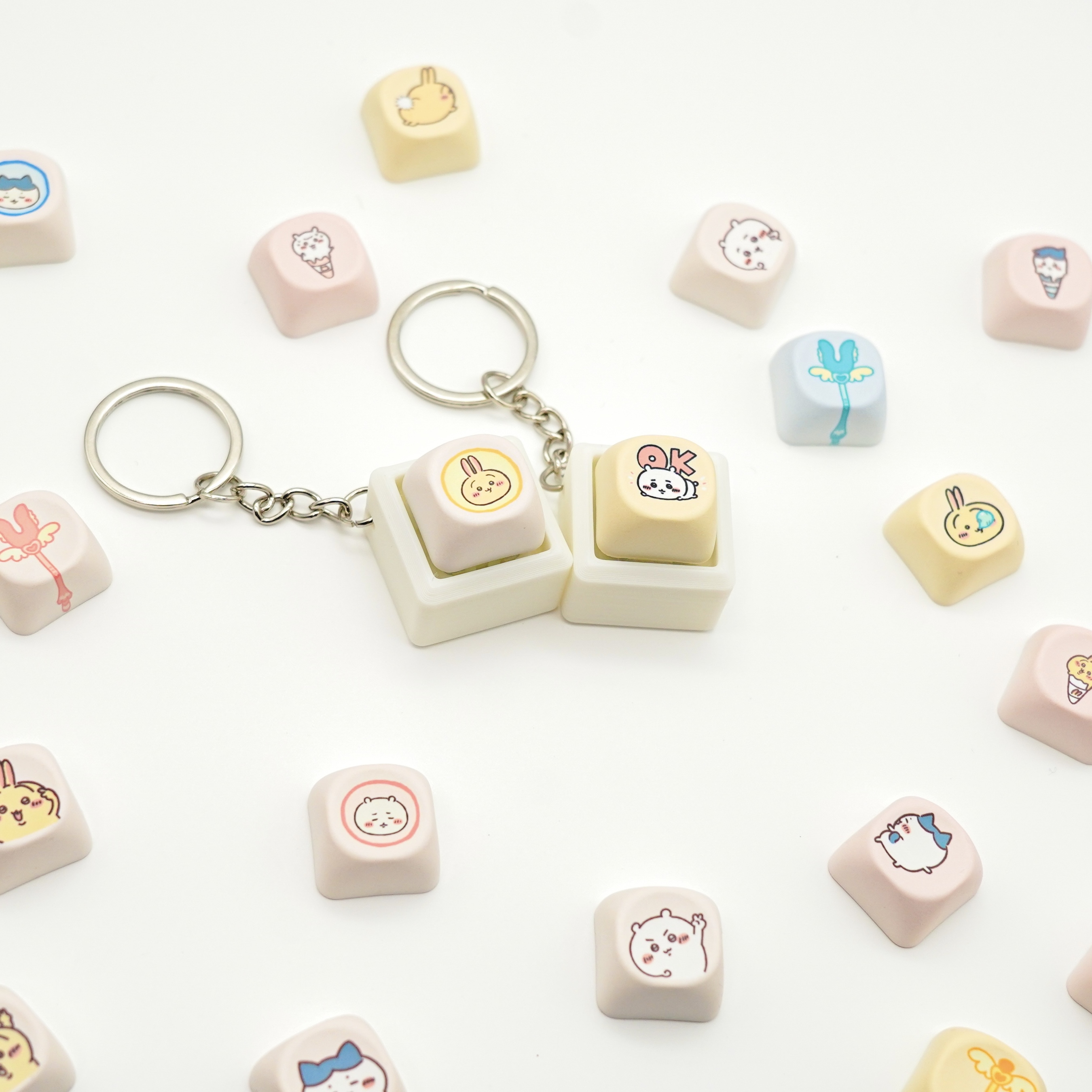 Chiikawa鍵盤解壓匙扣 - 隨機可愛貼圖