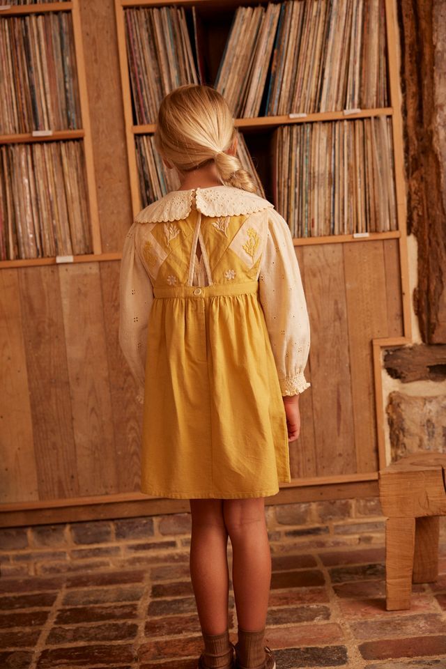 Apolina｜撞色拼接布圍裙BIBI PANELLED PINAFORE - HONEY