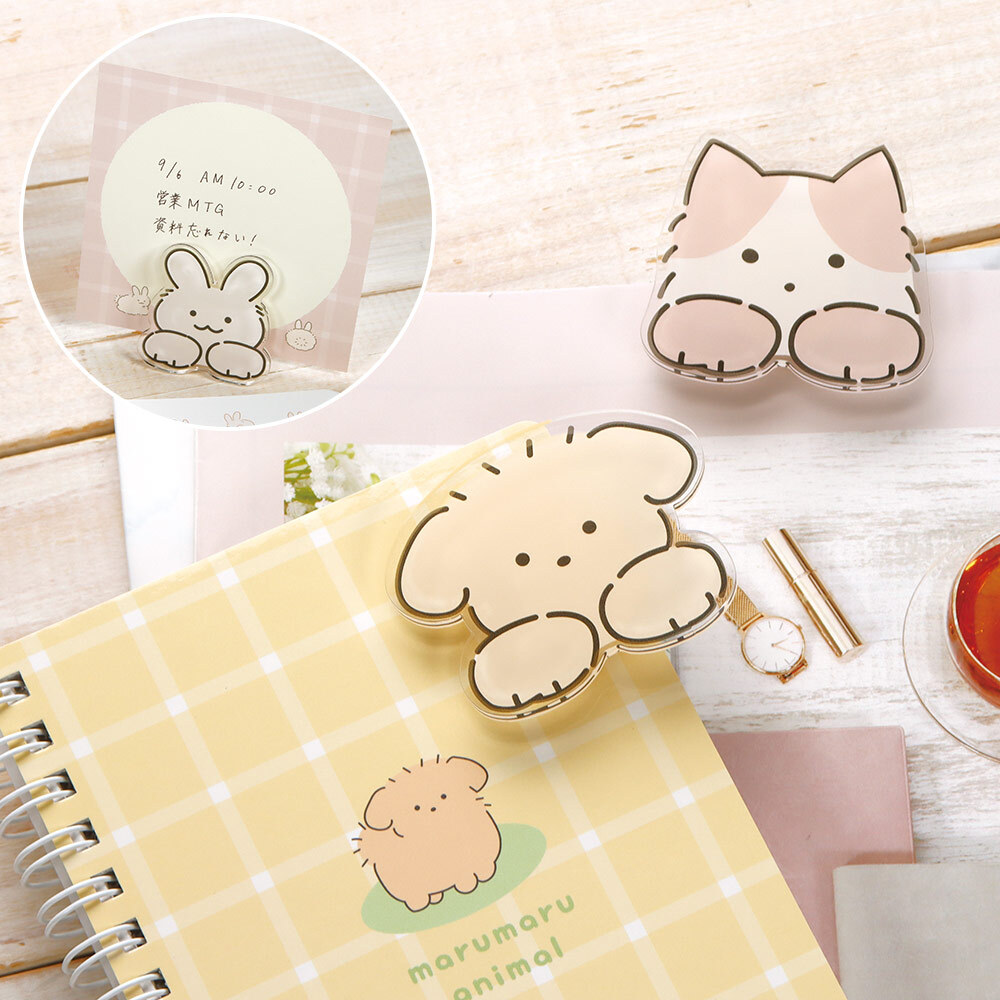 圓滾滾小動物 360°旋轉 萬用夾 貓咪小狗兔子｜日本 LABCLIP