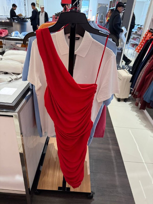 [U] MK CRIMSON WOMEN'S MIDI DRESS, JF4820403G-CRIMSON (UMK406)