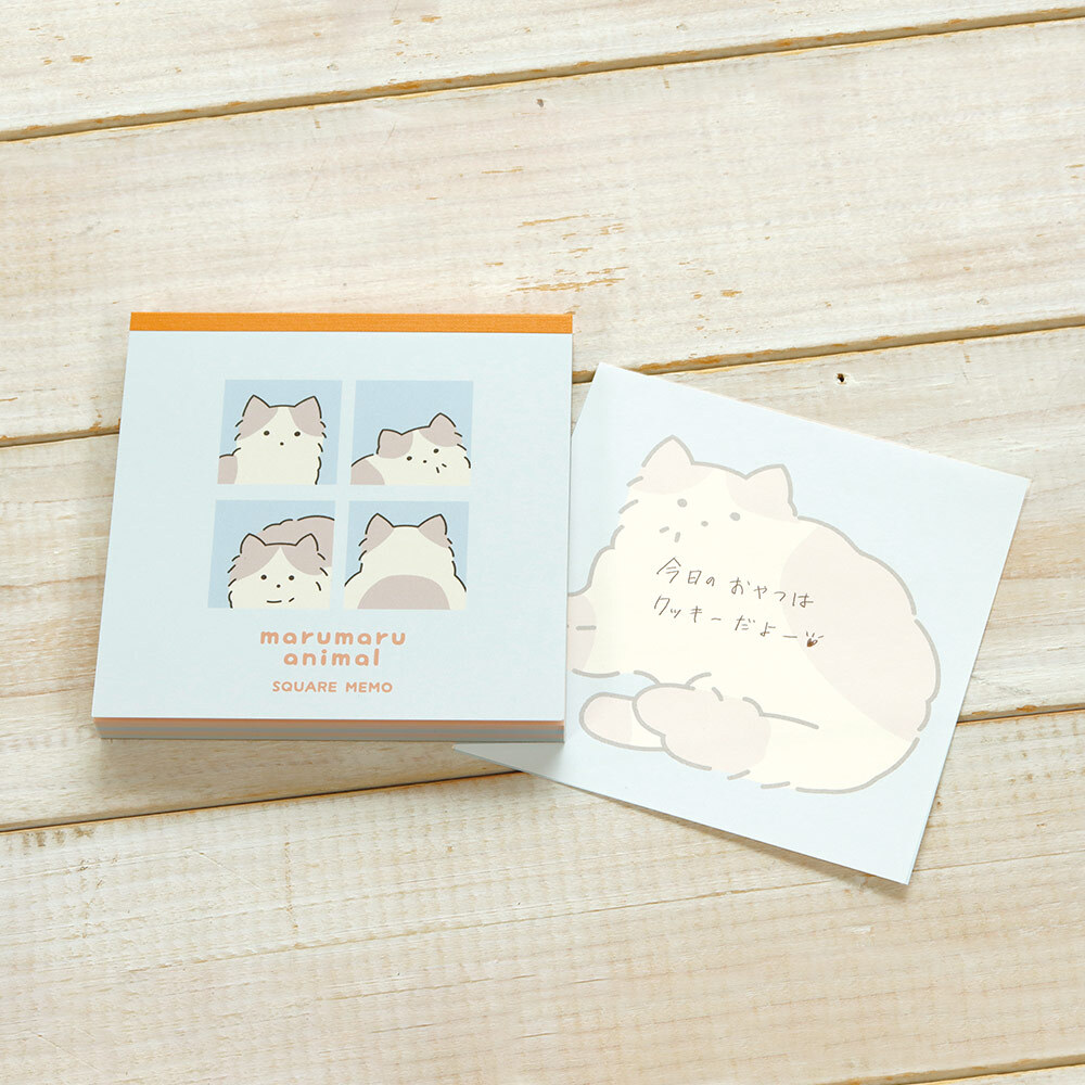 圓滾滾小動物 四格漫畫 100枚便條本 貓咪小狗兔子｜日本 LABCLIP