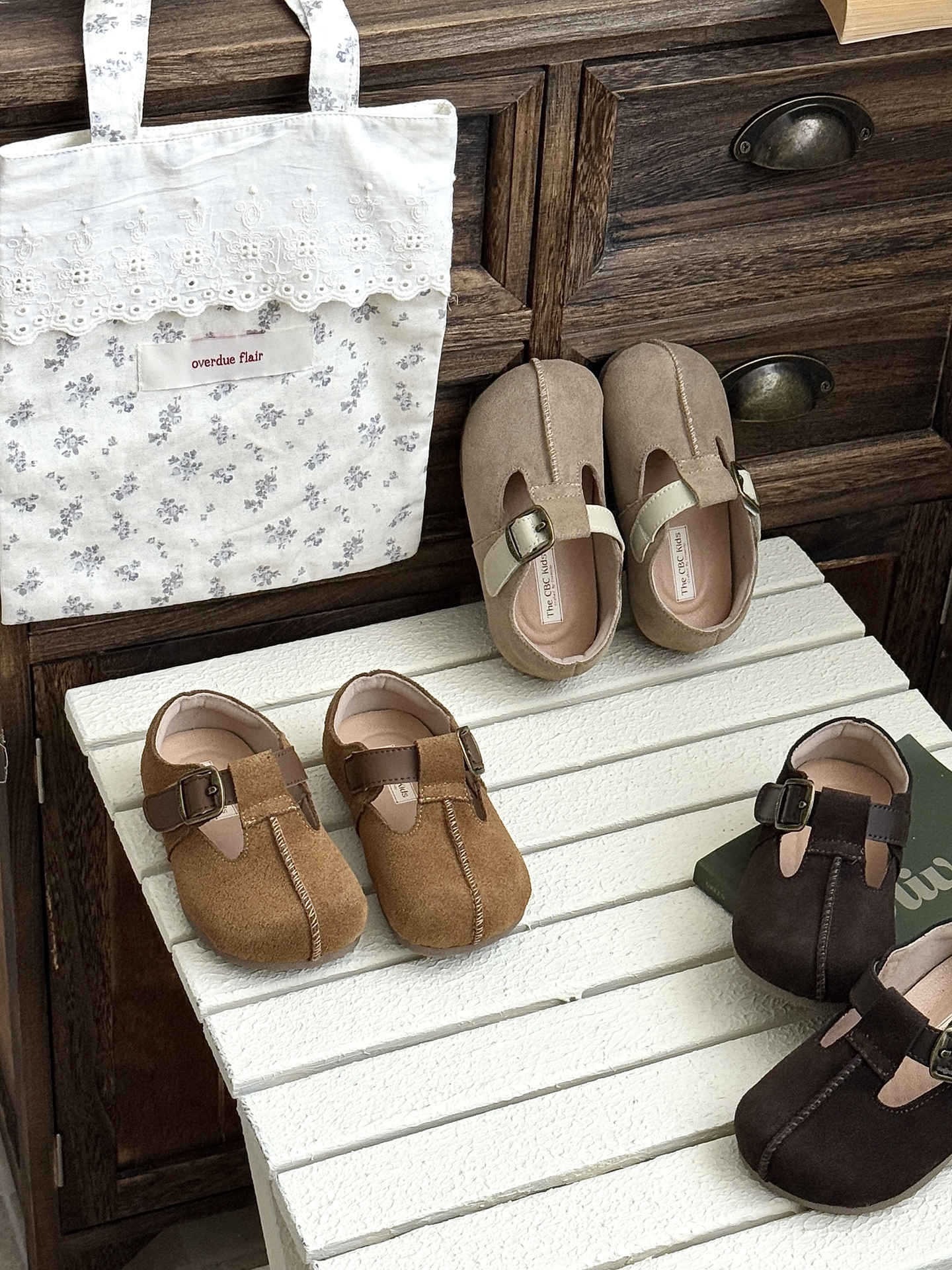 三色復古勃肯鞋