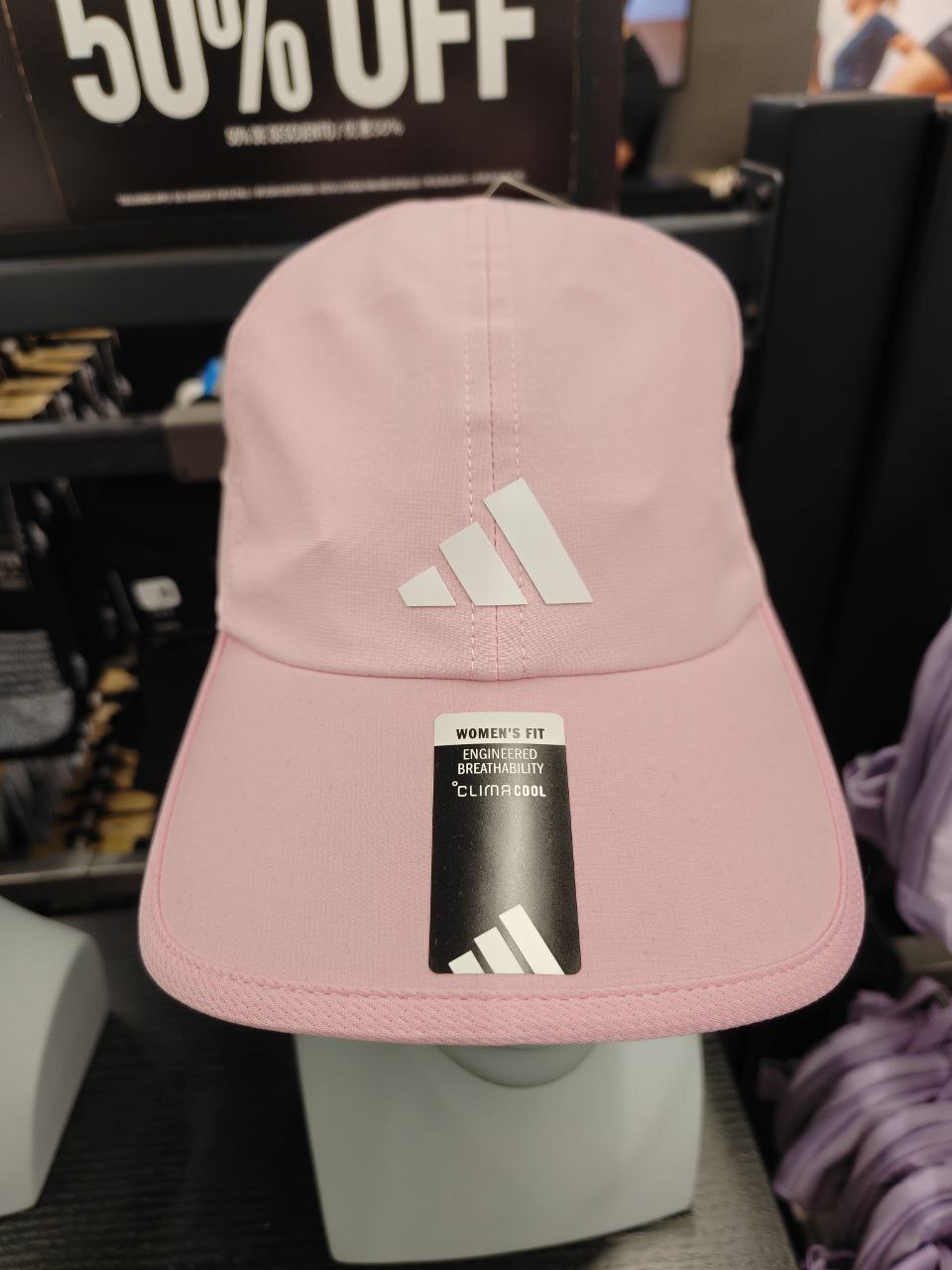 [U] ADIDAS TRUE PINK/WHITE 5159259-JJ7561 WOMEN'S SUPERLITE 3 HAT, 888254203961 (UAD27)