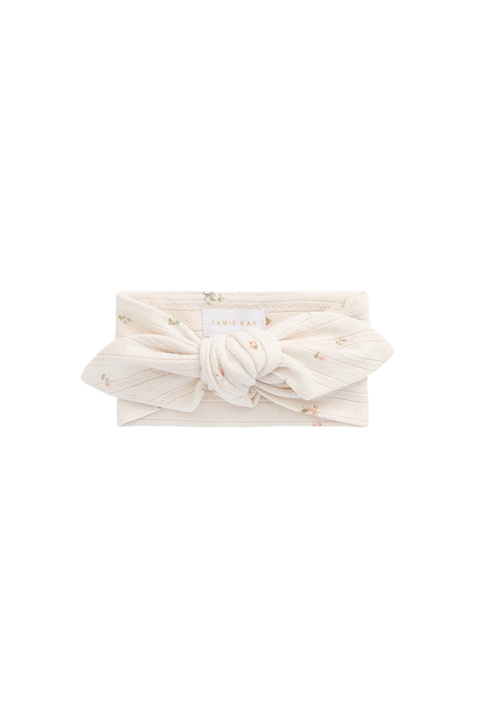 【預購】JAMIE KAY - Organic Cotton Pointelle Headband（Sweet Magnolia Simple）