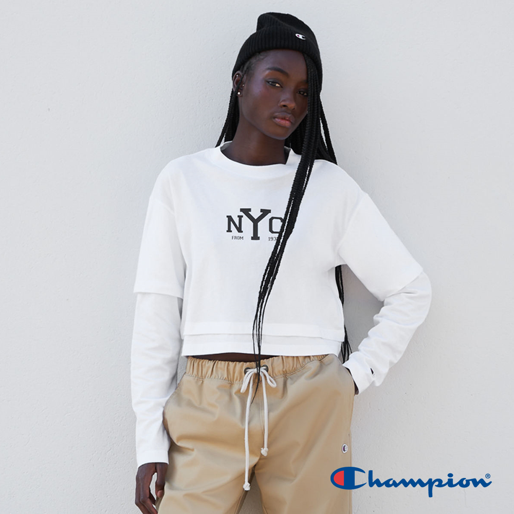 女款-NYC短版寬鬆上衣-白色（117206-WW001）