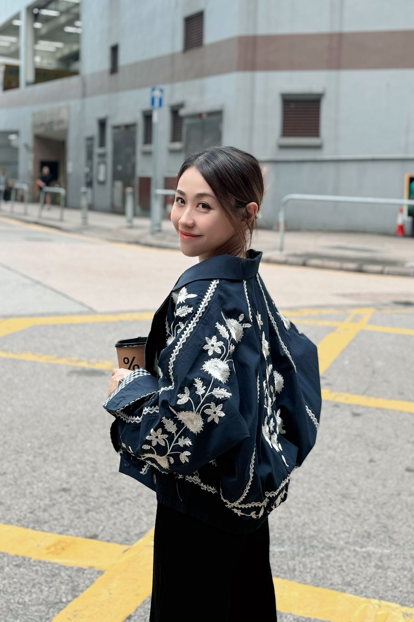 JK#7748 🤍皇后刺繡Bomber Jacket