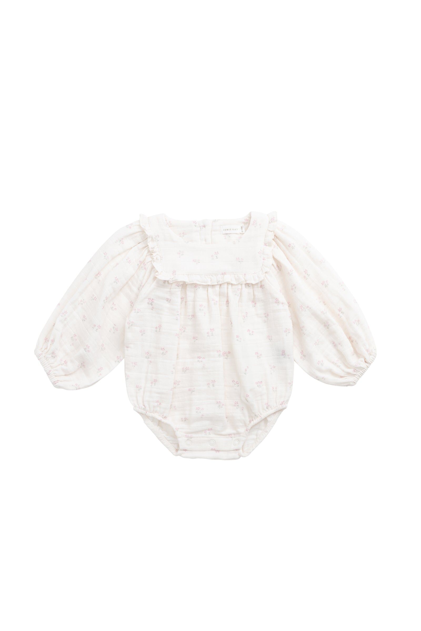 【預購】JAMIE KAY - Organic Cotton Muslin Frances Playsuit（Pauline Pink）