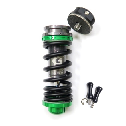 Multi-S G5 Plus版 Birdy前輪油壓避震器(彈簧K值可調100~285/已設定中軸舒適級阻尼)-鈦銀柱消光黑彈簧-4色/MULTI-S G5 Plus Front Suspension