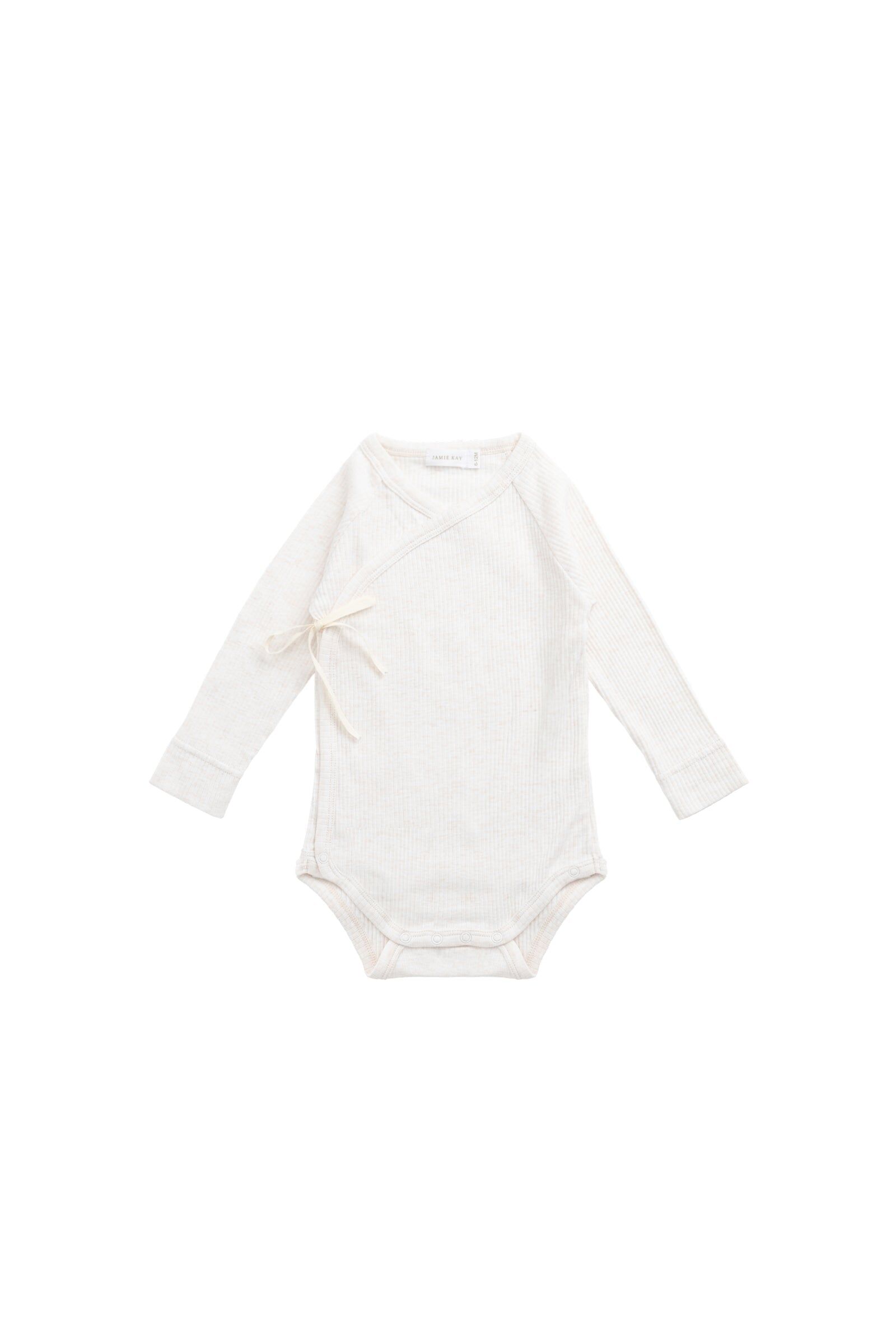 【預購】JAMIE KAY - Organic Cotton Modal Marina Long Sleeve Bodysuit（Icing Marle）