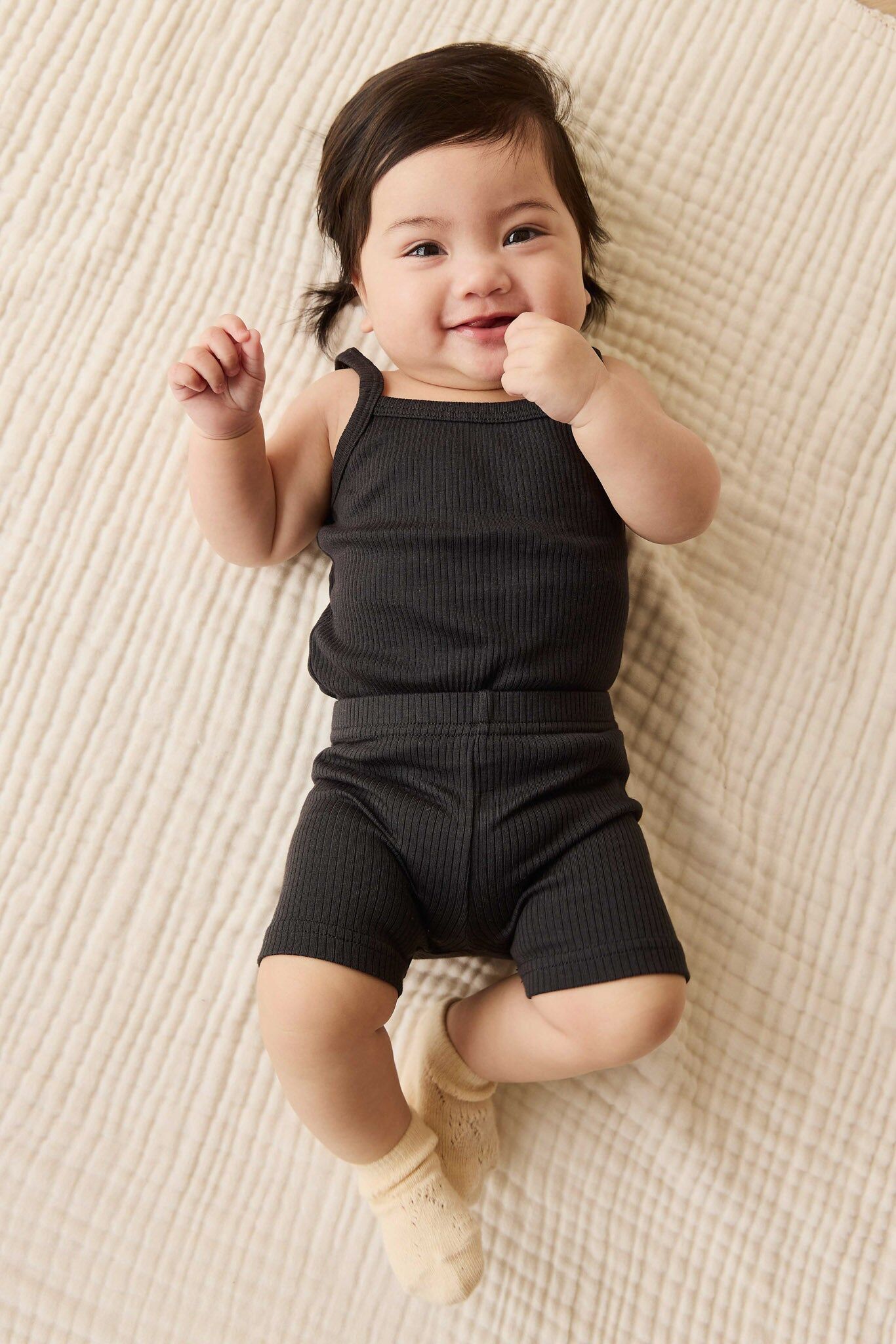【預購】JAMIE KAY - Organic Cotton Modal Singlet Bodysuit（Ebony）
